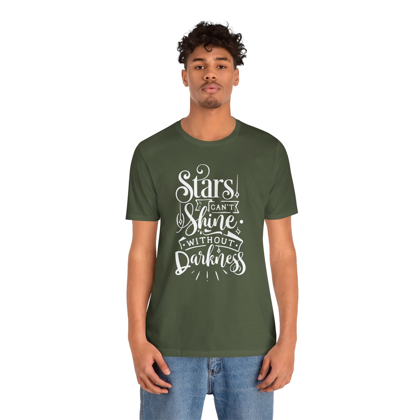 Stars Can't Shine Without Darkness Unisex Jersey Short Sleeve Tee