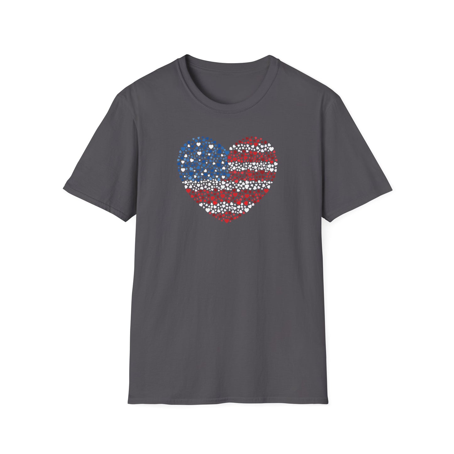 Patriotic Heartbeat Unisex Softstyle T-Shirt