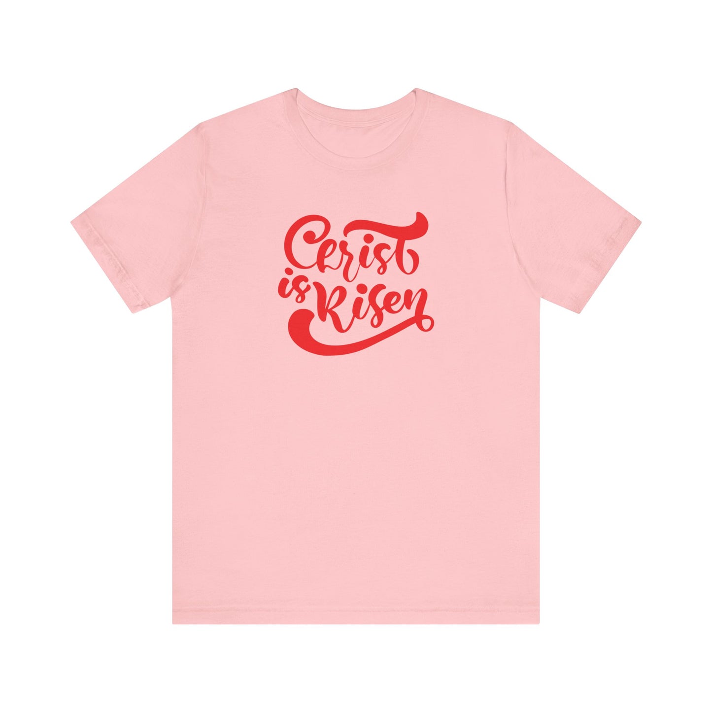 Christ is Risen Red Print Unisex Jersey Short Sleeve Tee