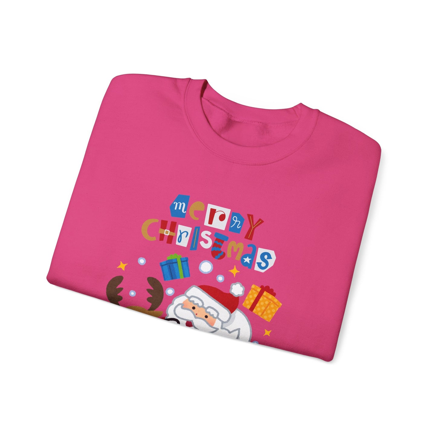 Unisex Heavy Blend Crewneck Sweatshirt Santa & Reindeer Merry Christmas π
π¦β¨