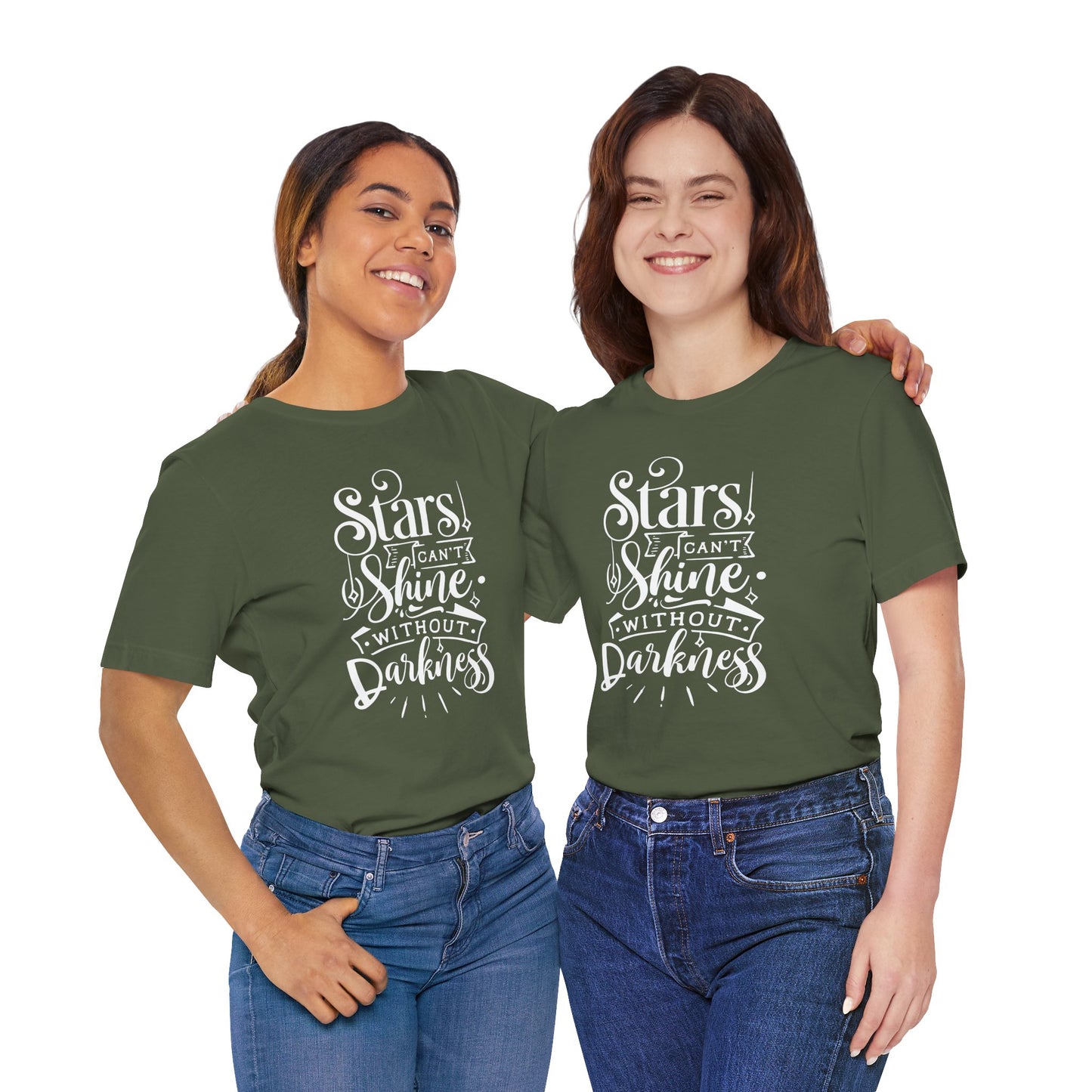 Stars Can't Shine Without Darkness Unisex Jersey Short Sleeve Tee