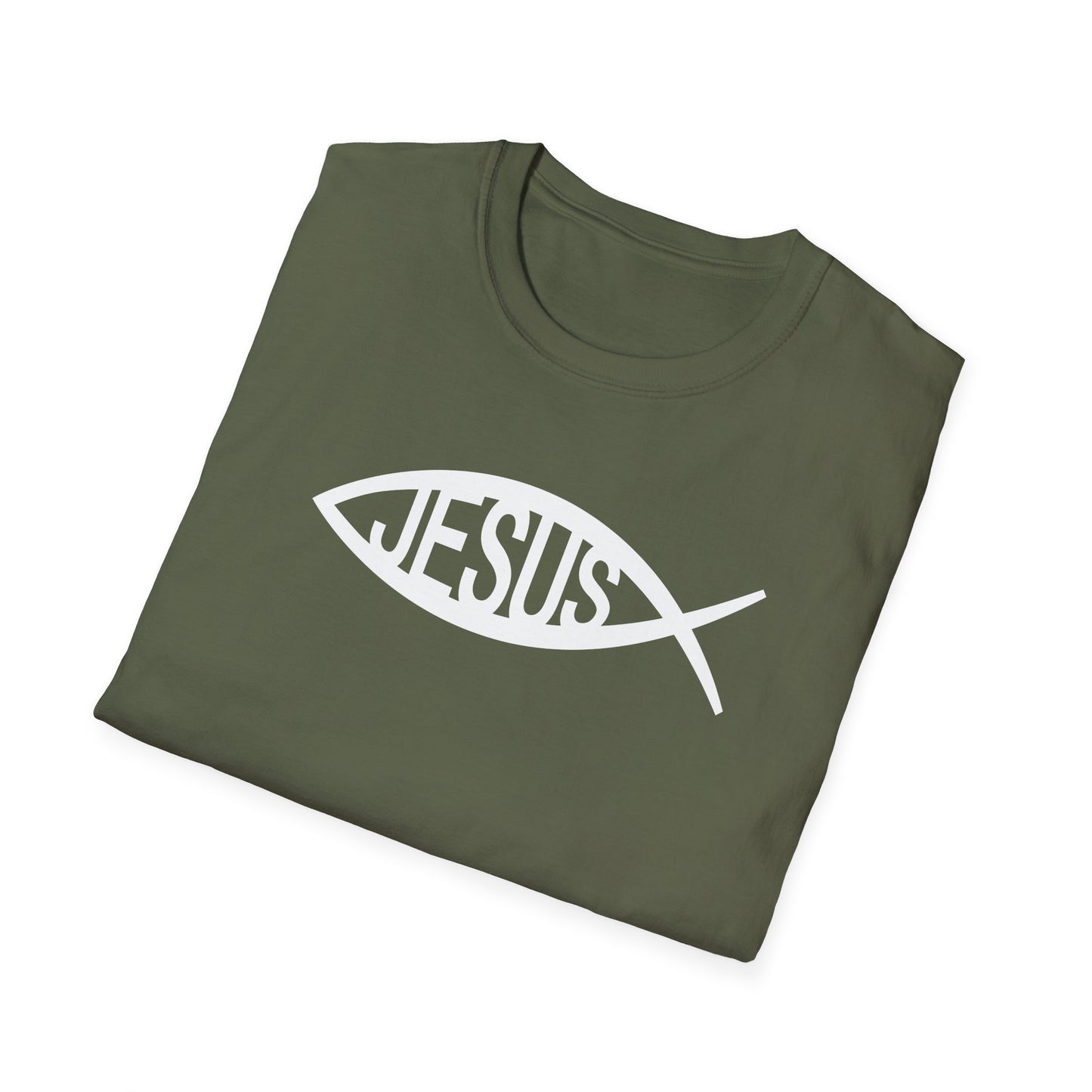Jesus Fish Ichthys Softstyle T-Shirt