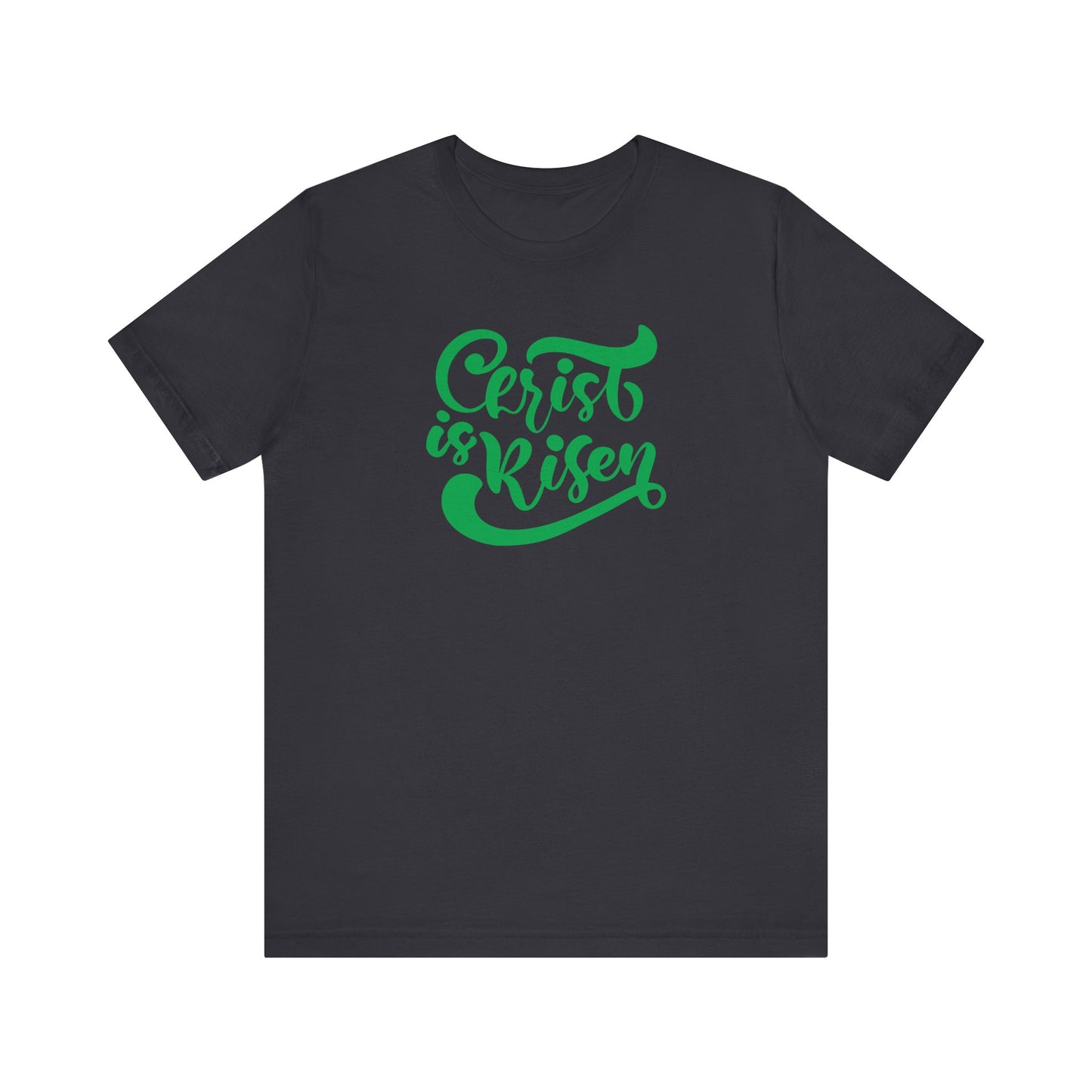 Christ is Risen Green Print Unisex Jersey Short Sleeve Tee