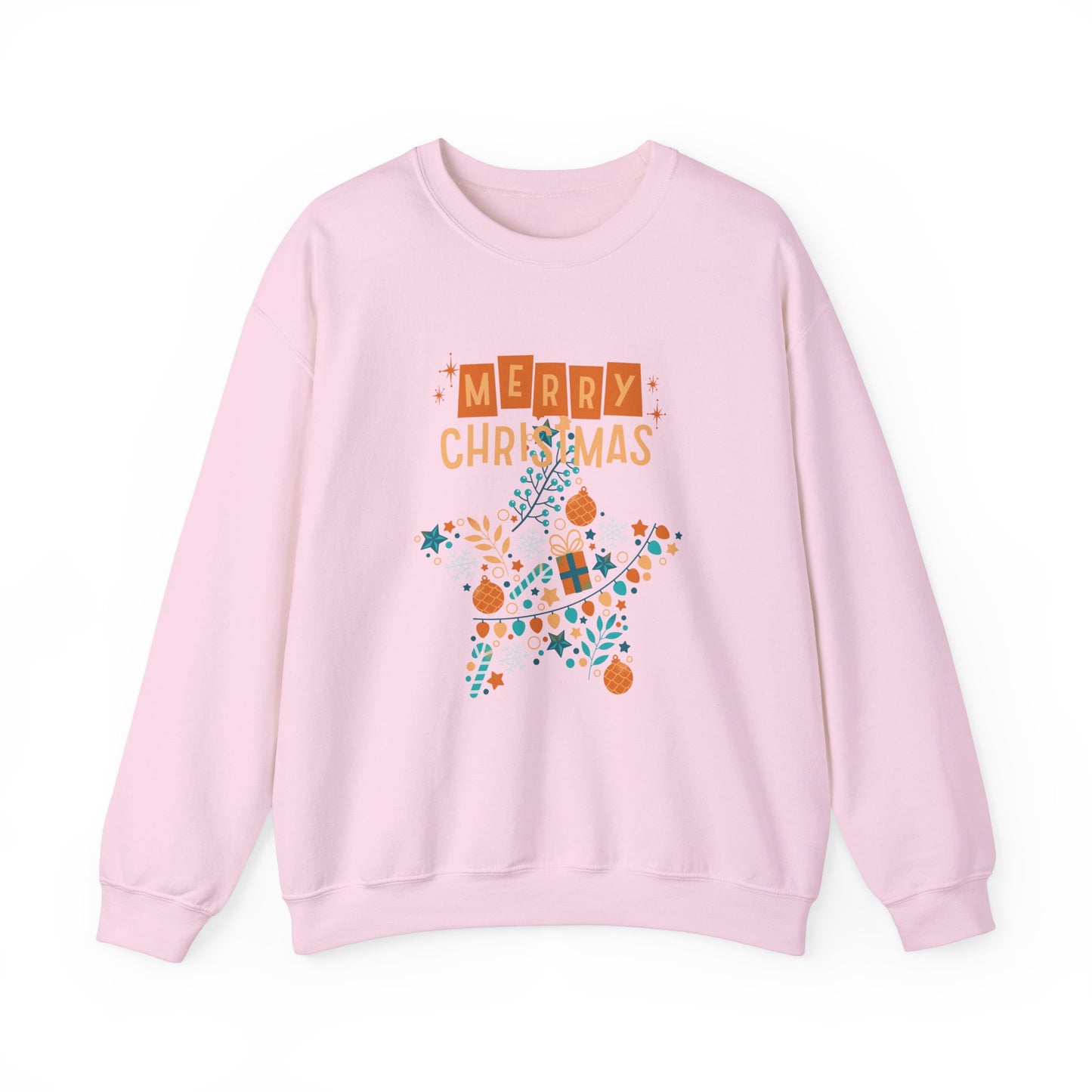 Unisex Heavy Blend Crewneck Sweatshirt Star-Shaped Christmas Montage πβοΈβ¨