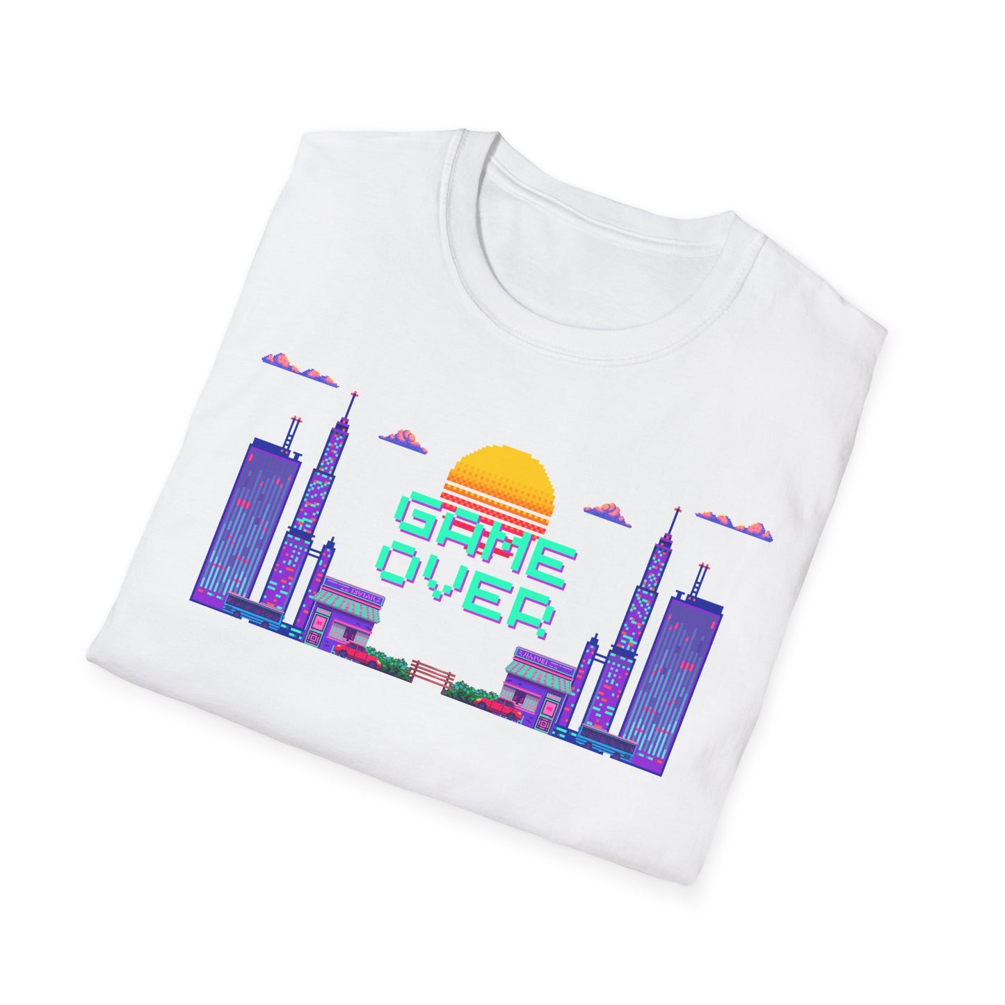 Game Over Sunset Showdown Unisex Softstyle T-Shirt