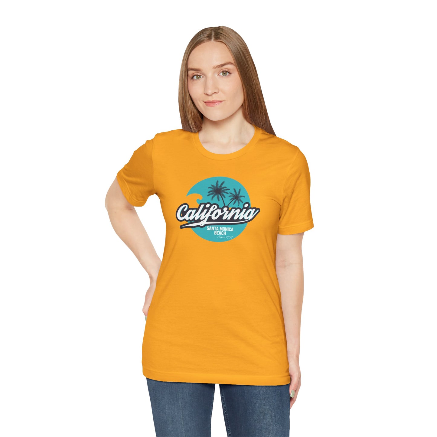 California Santa Monica Beach Unisex Jersey Short Sleeve Tee