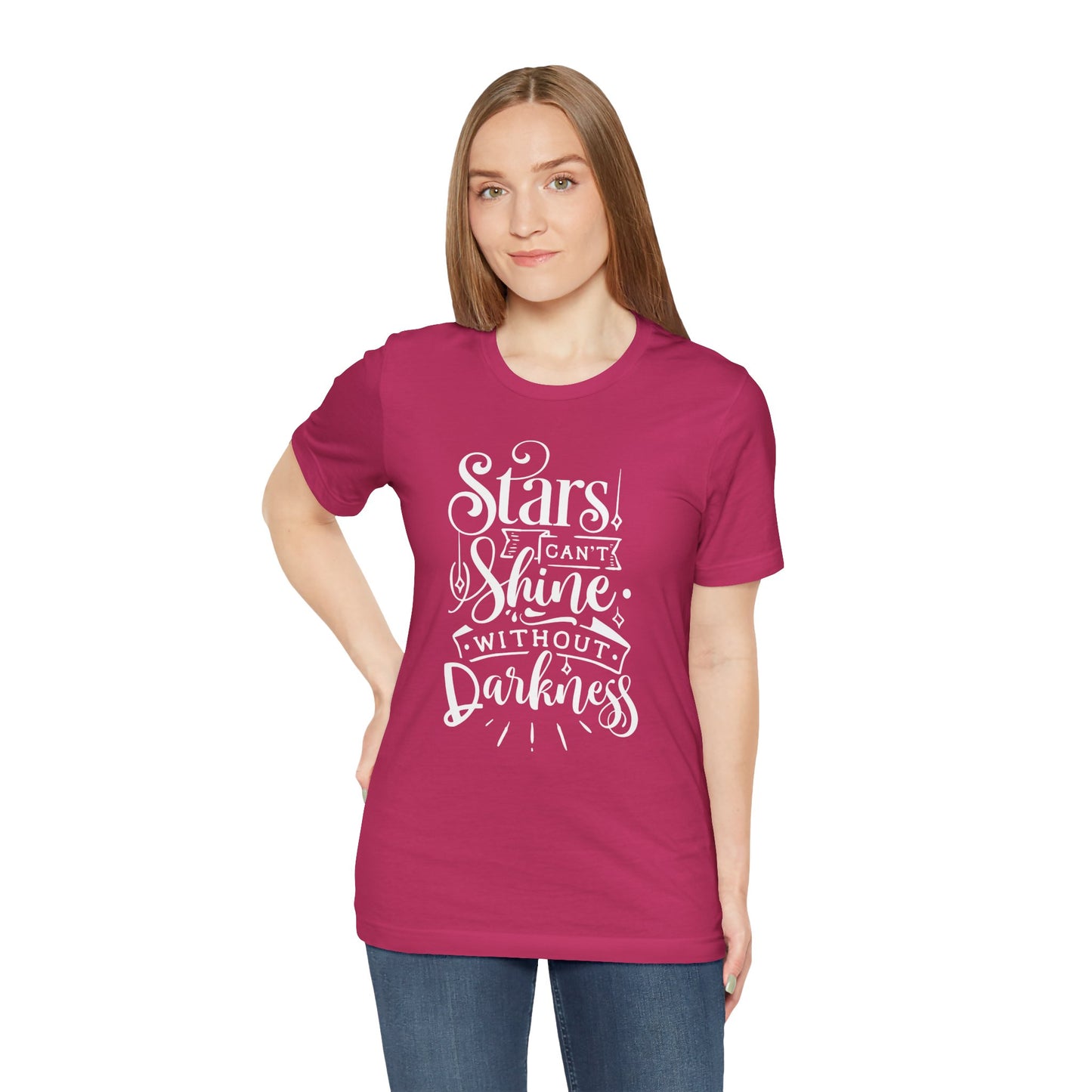 Stars Can't Shine Without Darkness Unisex Jersey Short Sleeve Tee