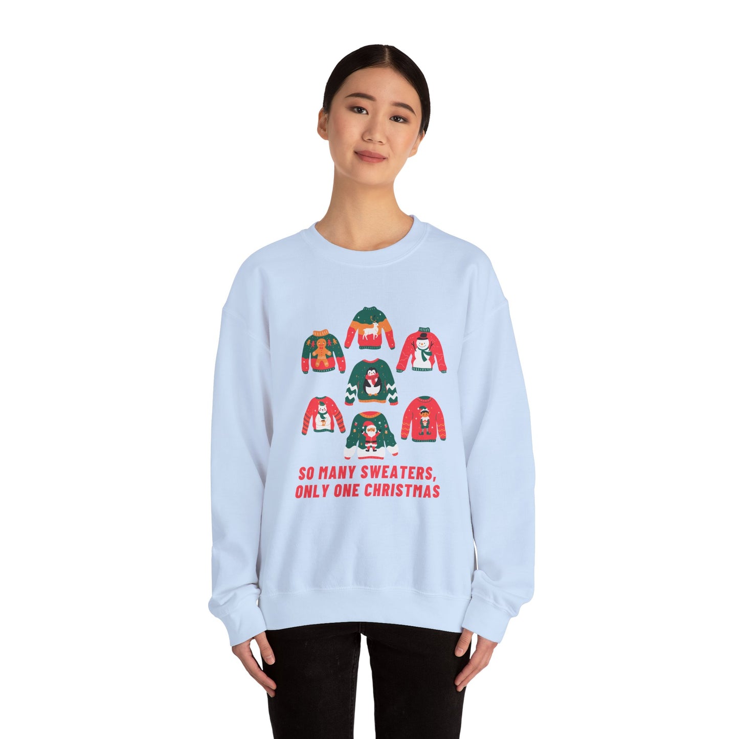 Unisex Heavy Blend Crewneck Sweatshirt So Many Sweaters, Only One Christmas ππβ¨