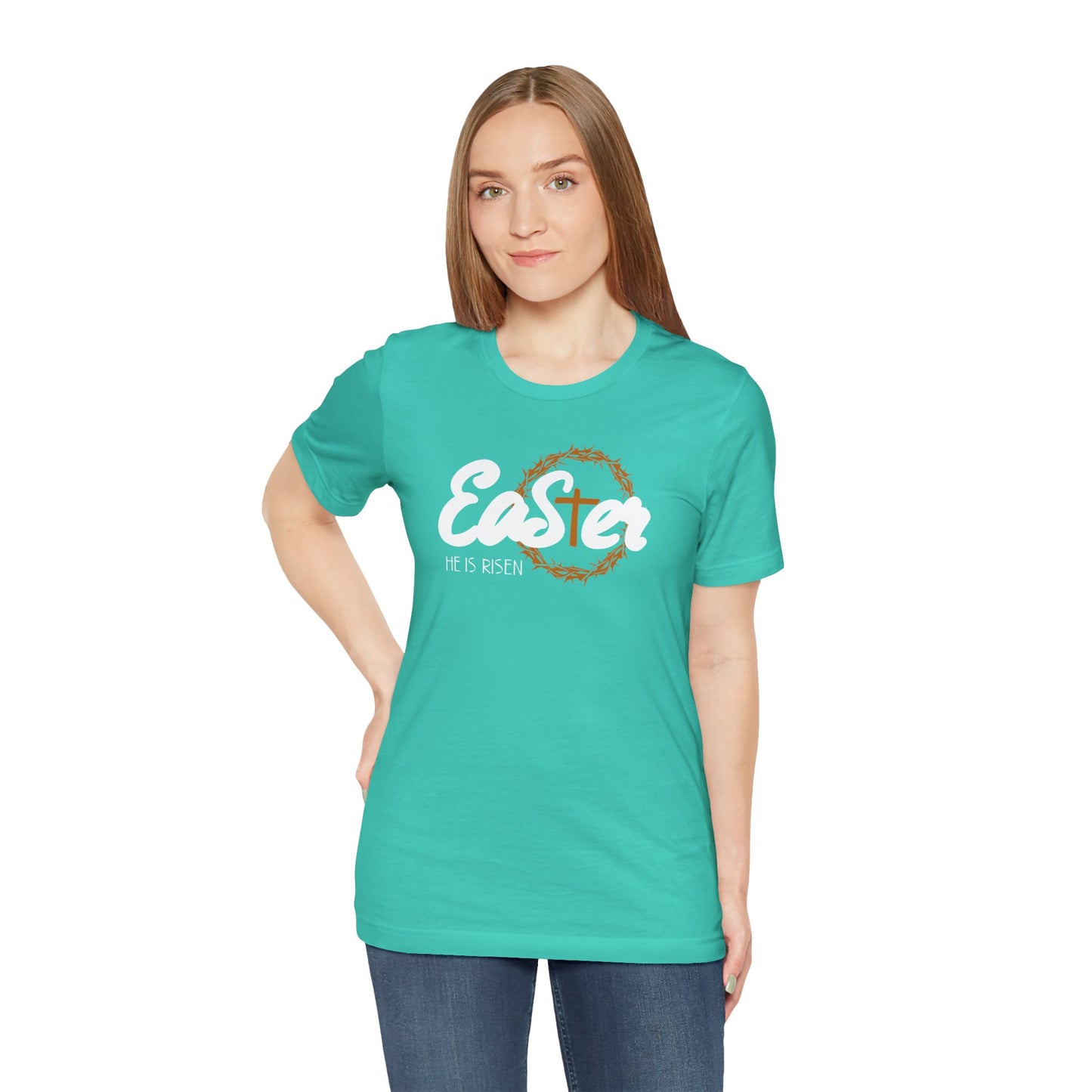 Easter He Is Risen Unisex Jersey Short Sleeve Tee