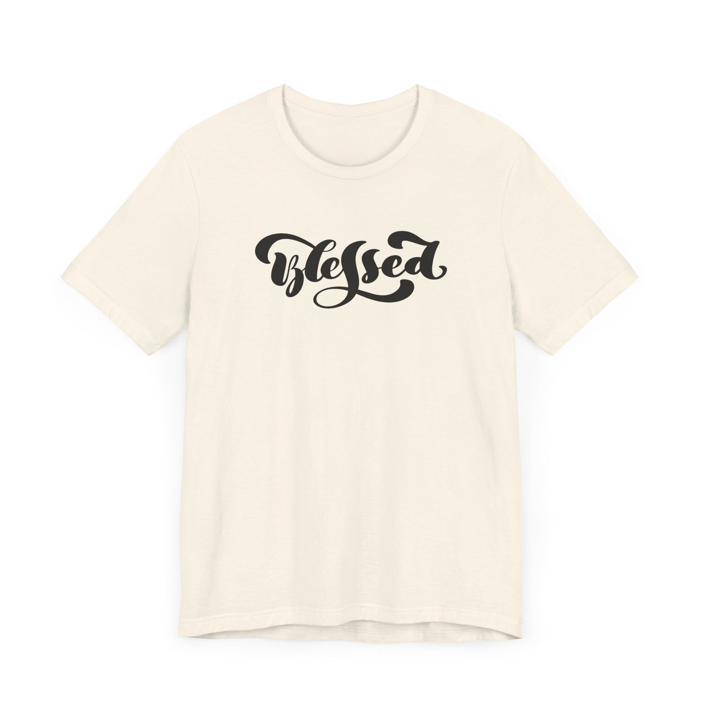 Unisex Jersey Short Sleeve Tee Blessed Quote Black Print