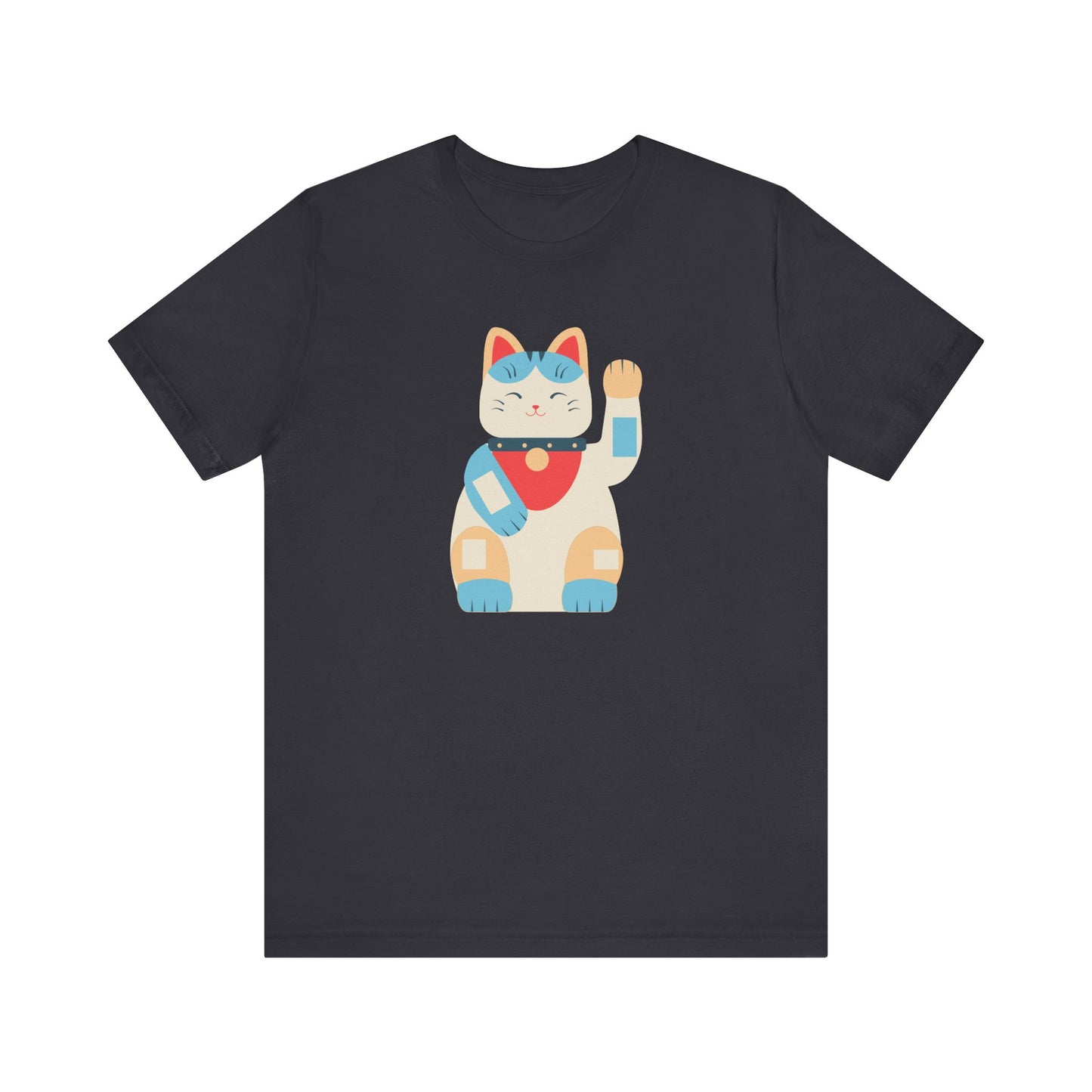 Good Vibes With Maneki-Neko Cat Unisex Jersey Short Sleeve Tee