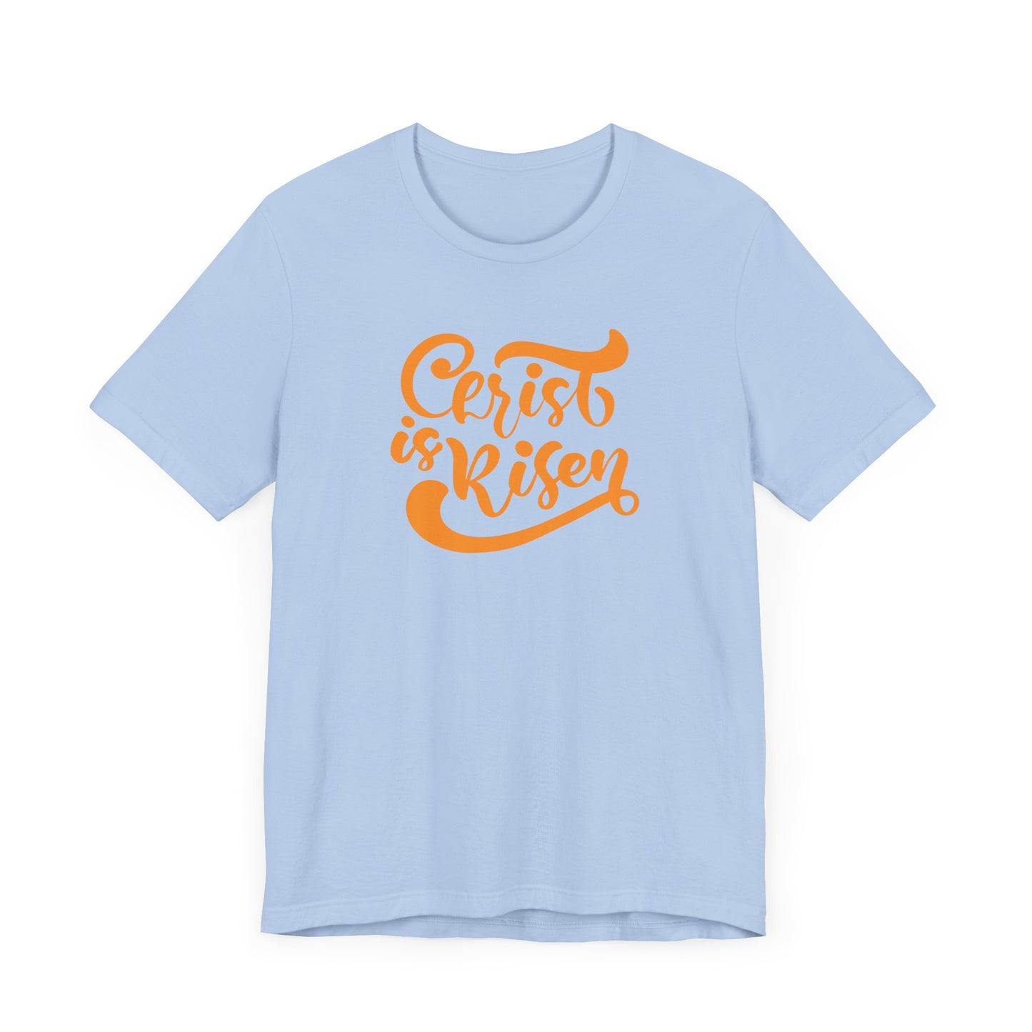 Christ is Risen Orange Print Unisex Jersey Short Sleeve Tee