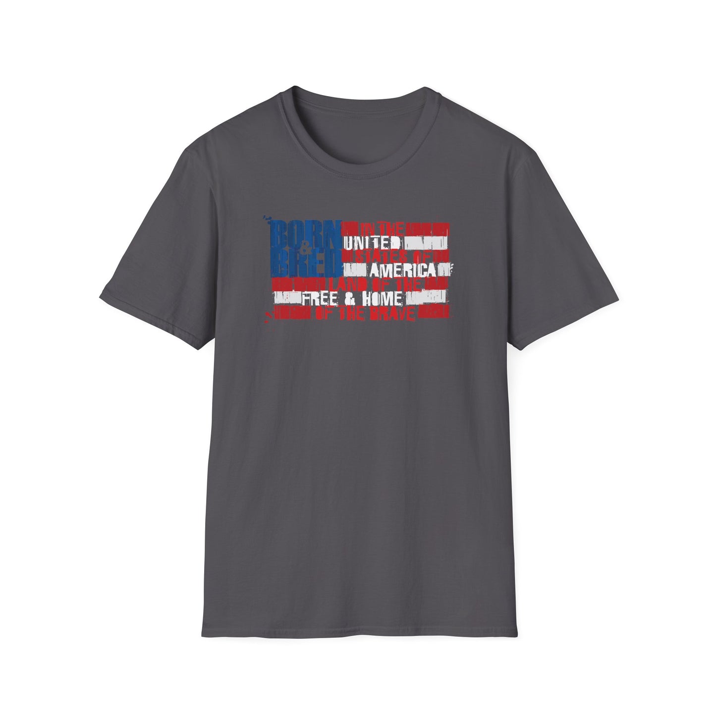Born & Bred In The USA Unisex Softstyle T-Shirt