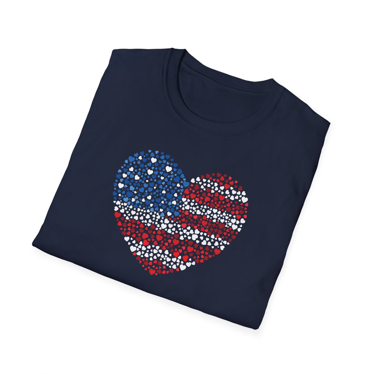 Patriotic Heartbeat Unisex Softstyle T-Shirt