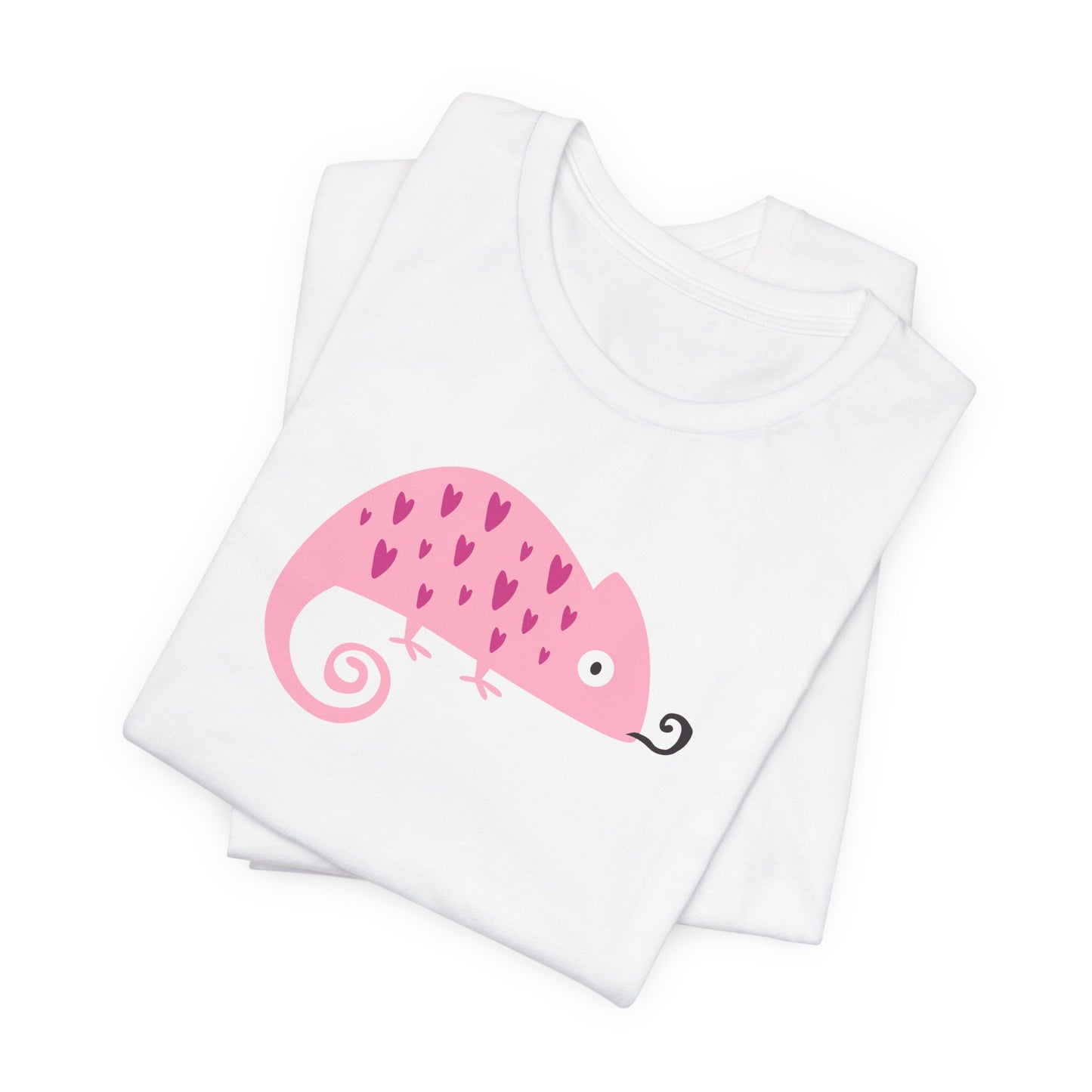 Pink Chameleon Love Heartfelt Charm Unisex Jersey Short Sleeve Tee