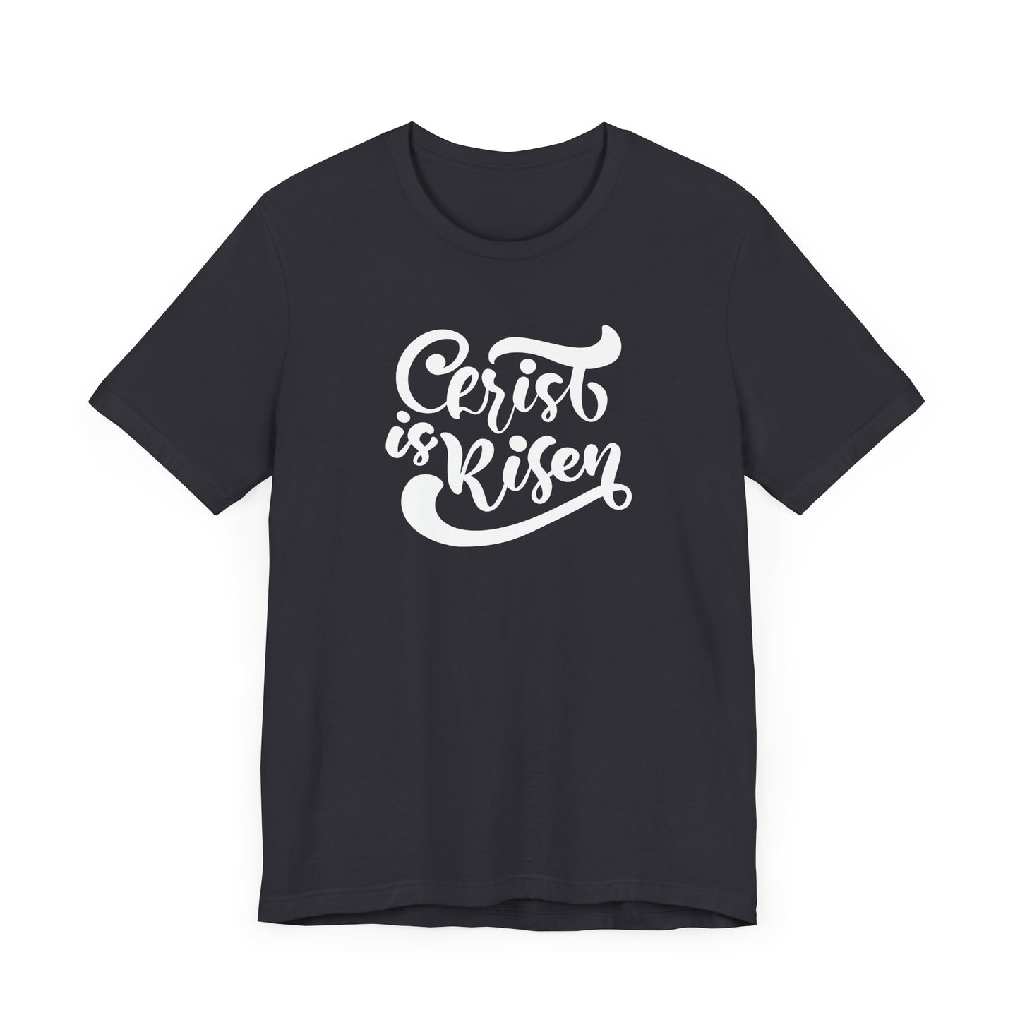 Christ is Risen White Print Unisex Jersey Short Sleeve Tee