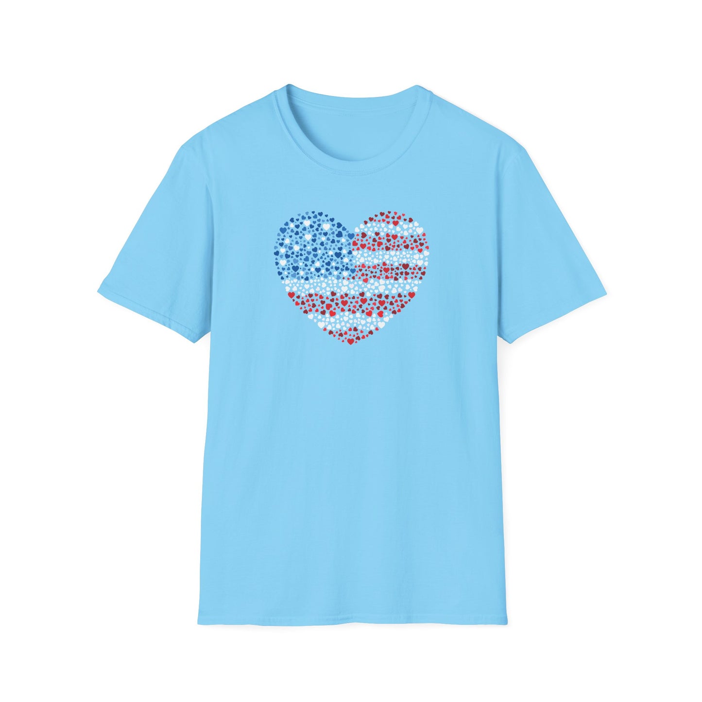 Patriotic Heartbeat Unisex Softstyle T-Shirt