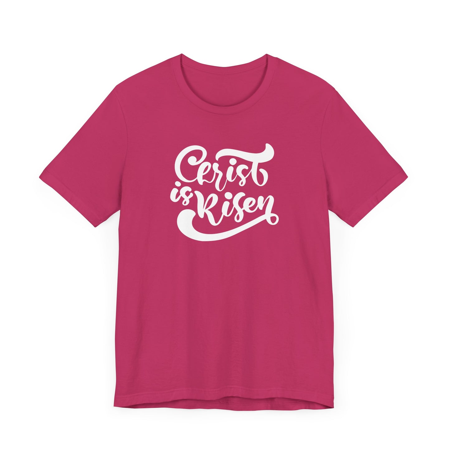 Christ is Risen White Print Unisex Jersey Short Sleeve Tee
