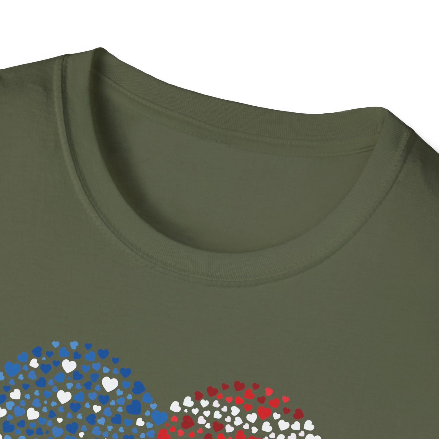 Patriotic Heartbeat Unisex Softstyle T-Shirt