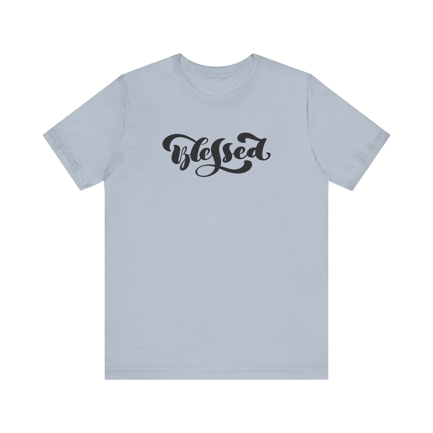 Unisex Jersey Short Sleeve Tee Blessed Quote Black Print