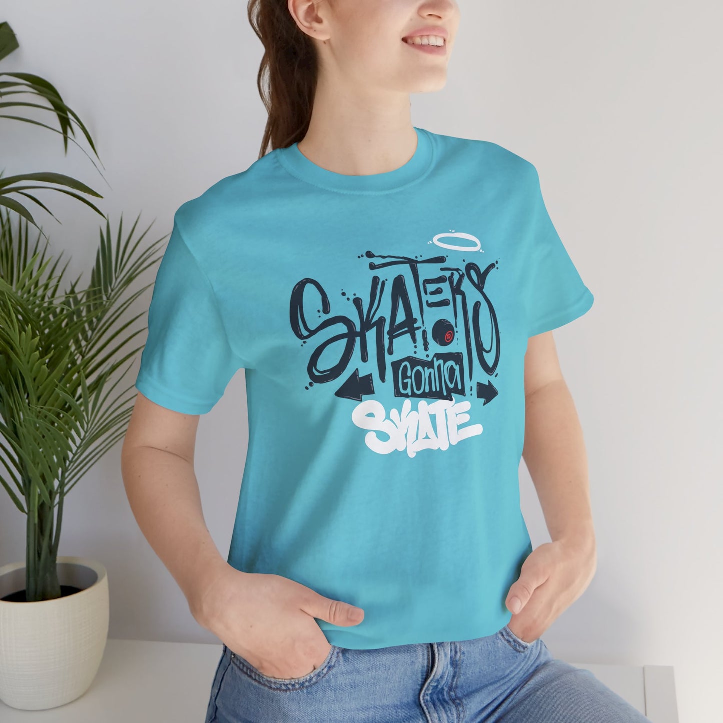 Skaters Gonna Skate Unisex Jersey Short Sleeve Tee