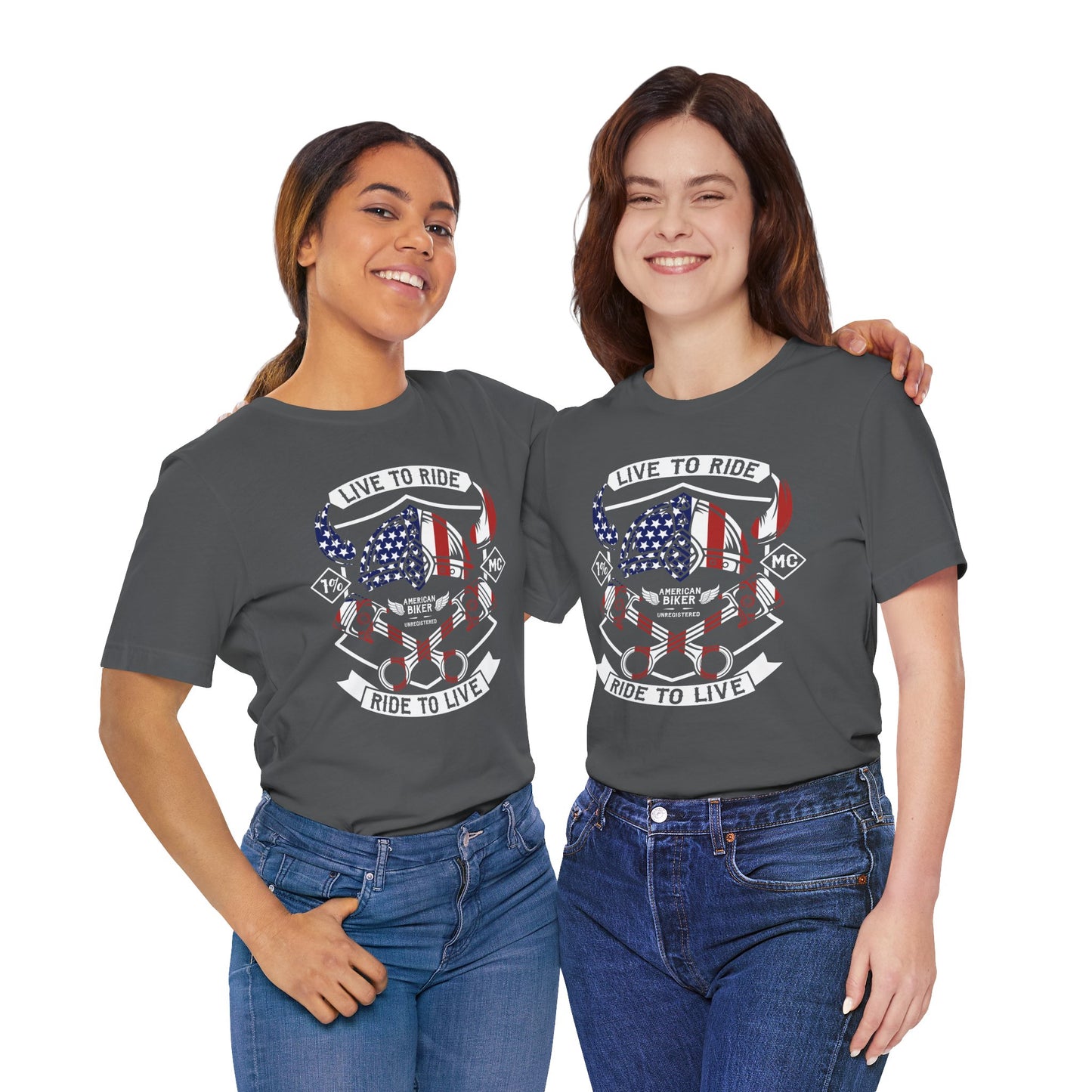 Live To Ride Ride To Live 1% MC Unisex Jersey Short Sleeve Tee