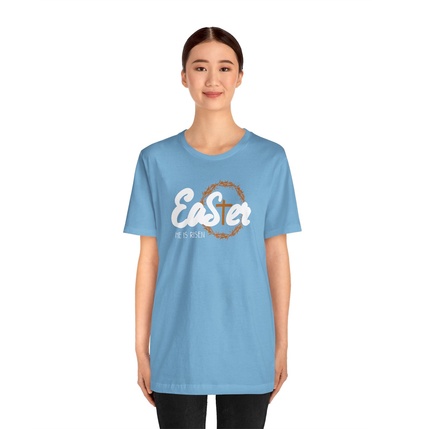 Easter He Is Risen Unisex Jersey Short Sleeve Tee