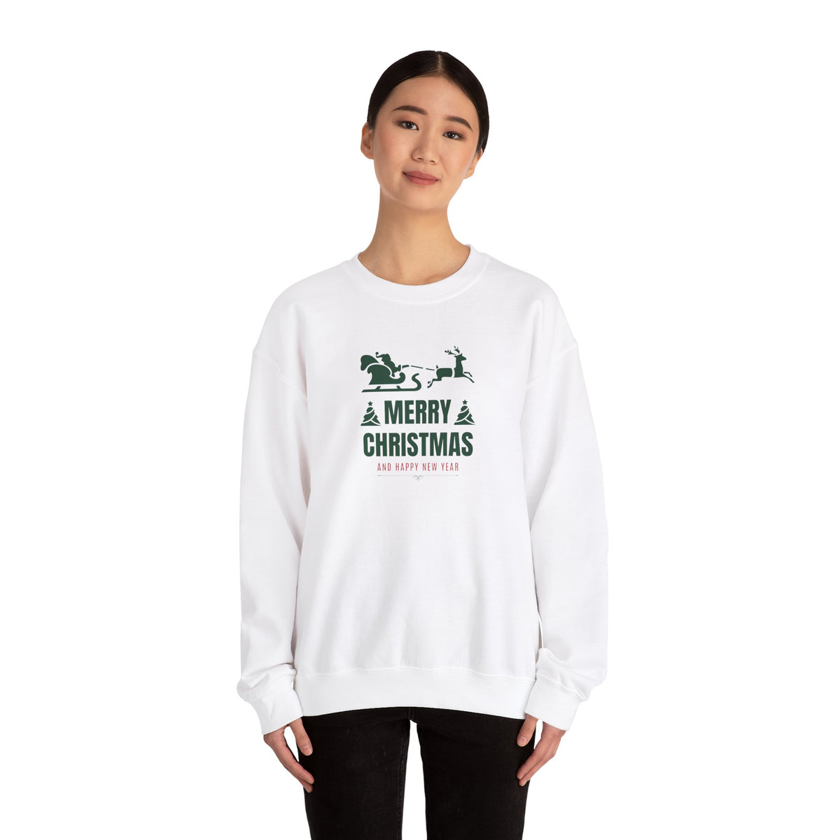 Unisex Heavy Blend Crewneck Sweatshirt Merry Christmas and Happy New Year π
πβ¨