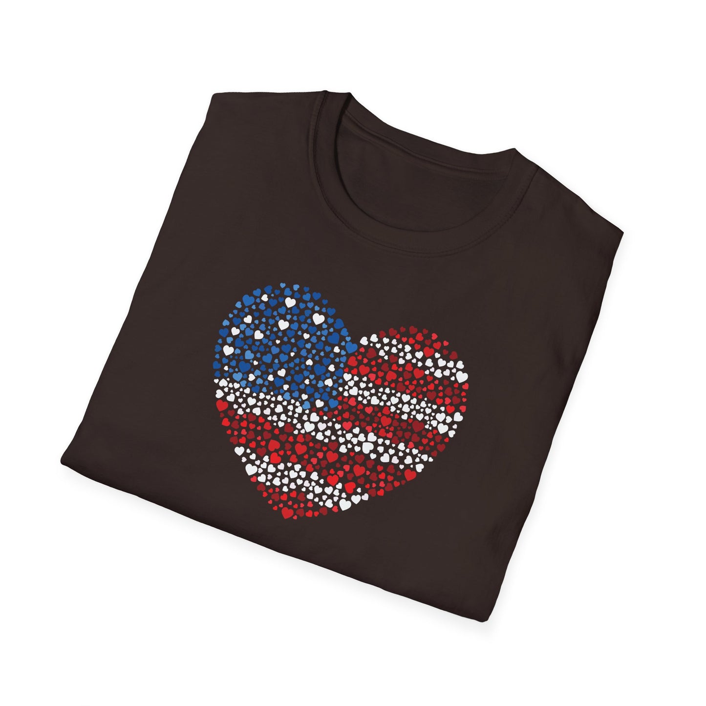 Patriotic Heartbeat Unisex Softstyle T-Shirt