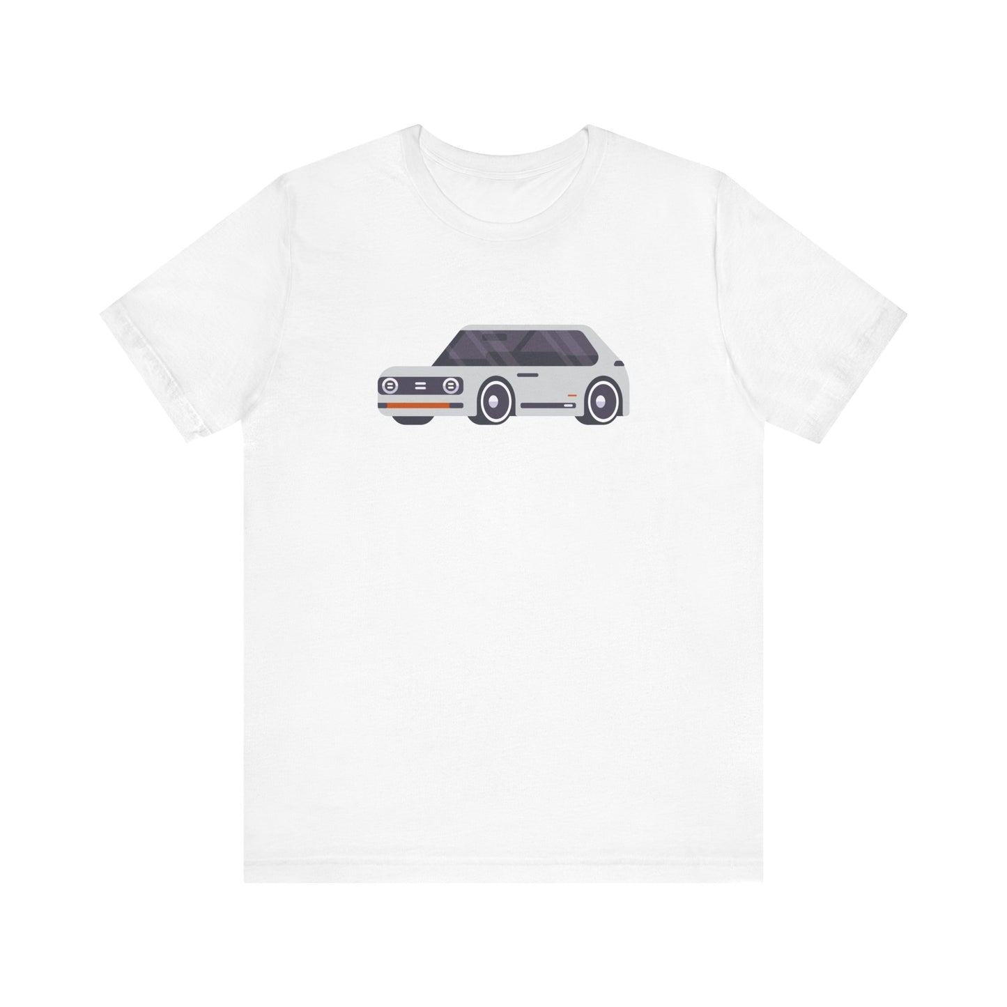 Unisex Jersey Short Sleeve Tee Adorable Car T-shirt White Car