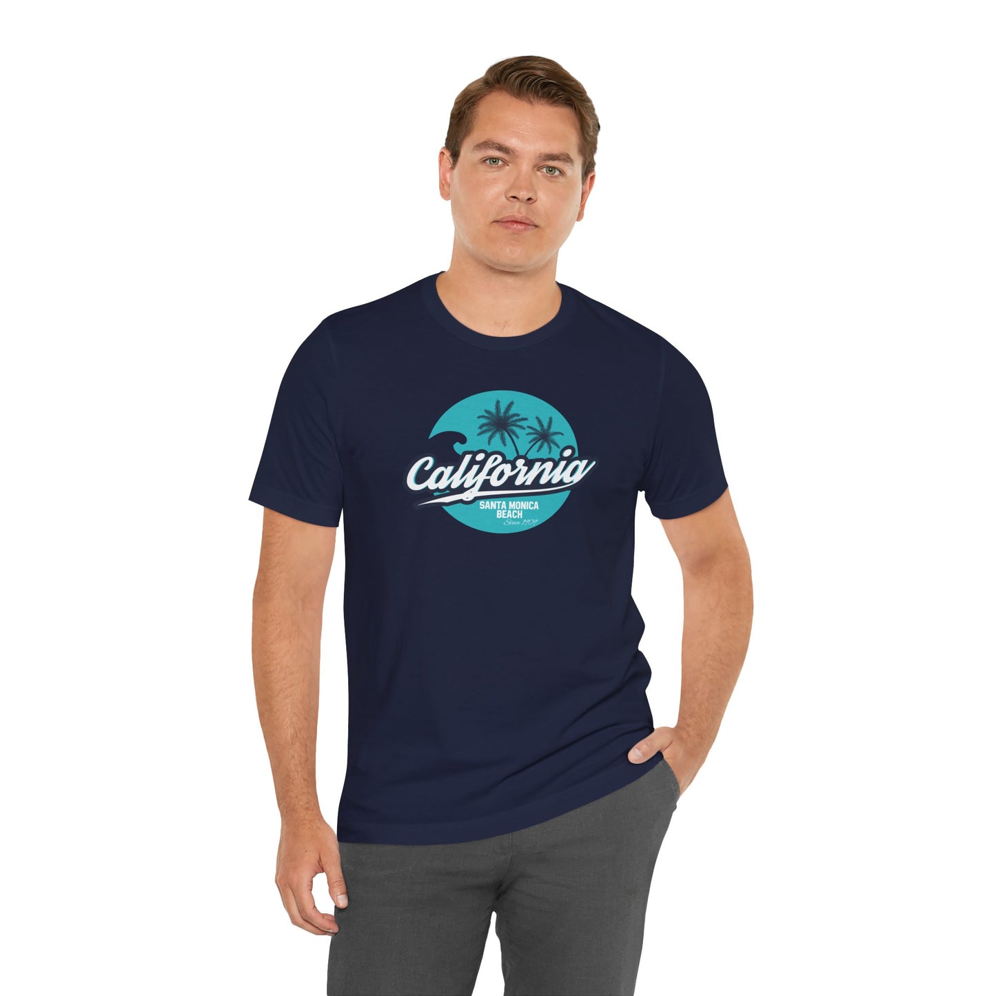 California Santa Monica Beach Unisex Jersey Short Sleeve Tee