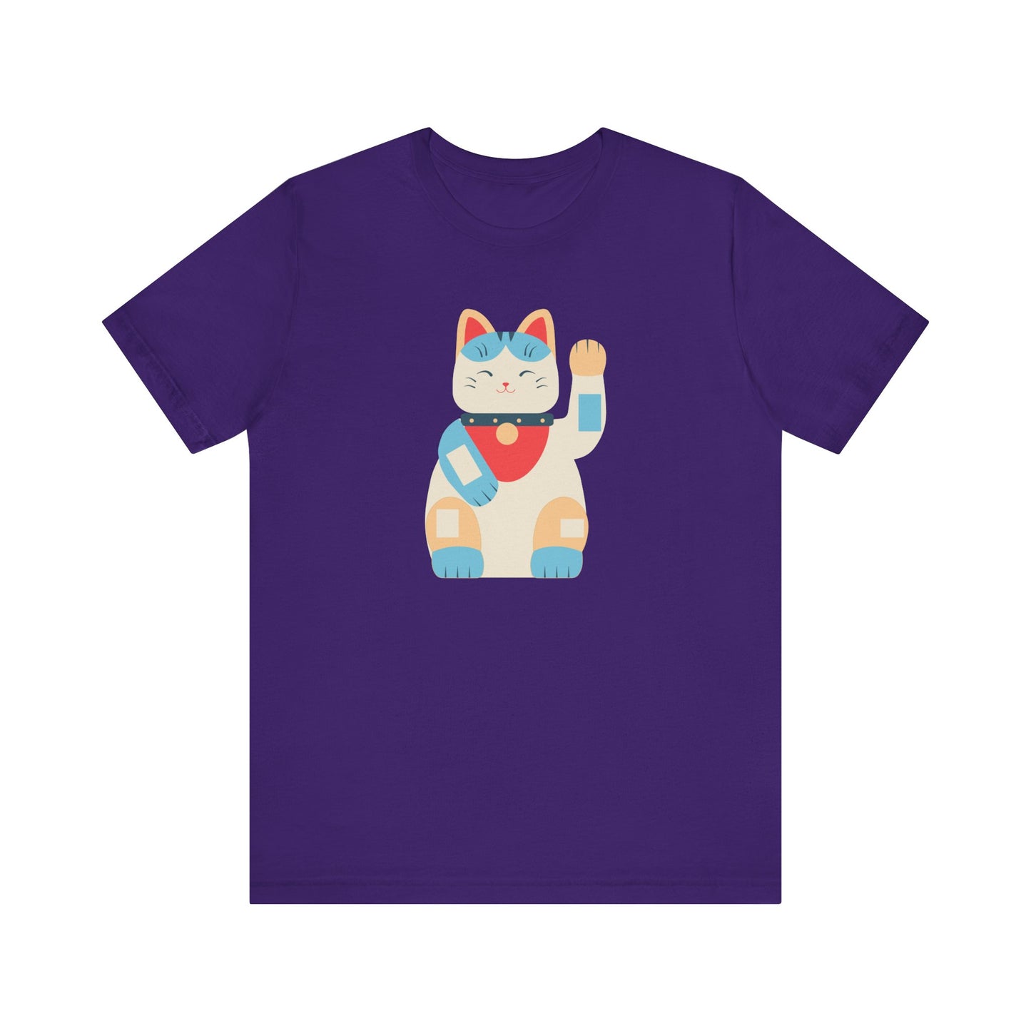 Good Vibes With Maneki-Neko Cat Unisex Jersey Short Sleeve Tee
