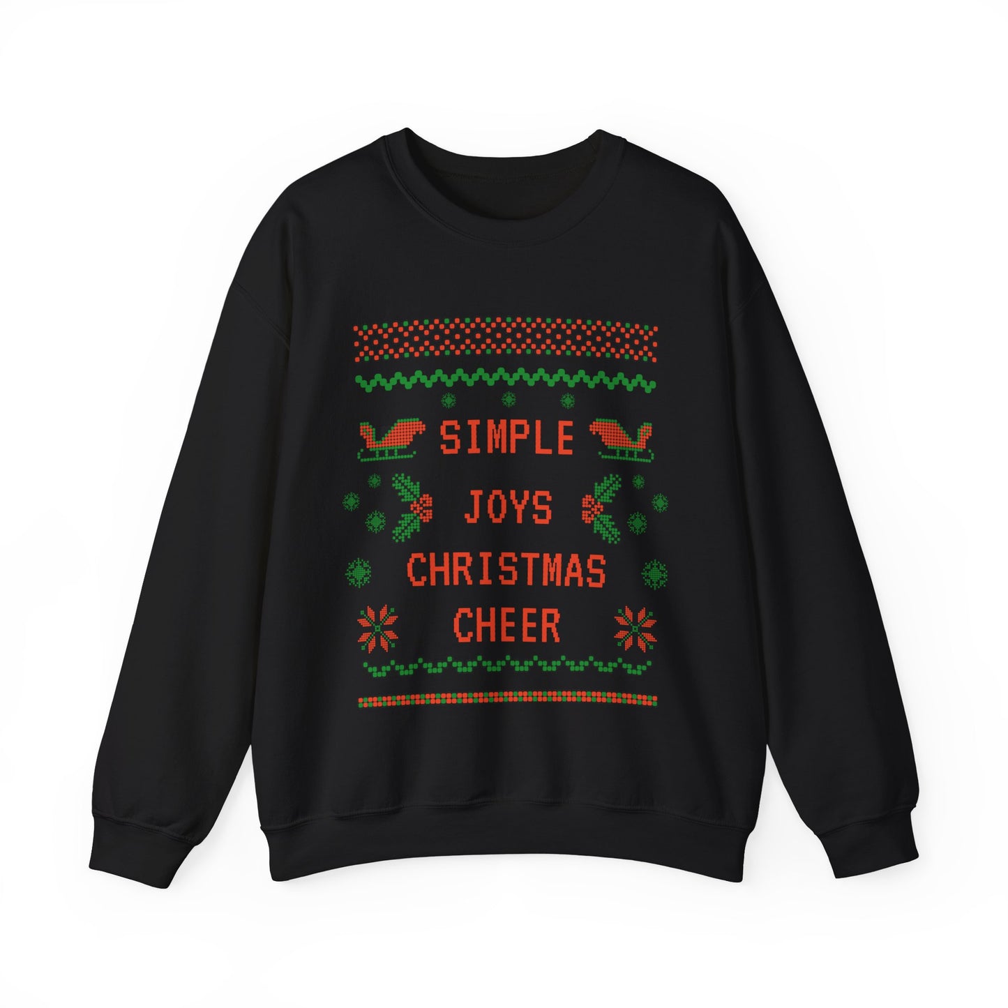 Unisex Heavy Blend Crewneck Sweatshirt Simple Joys Christmas Cheer πβ€οΈβ¨