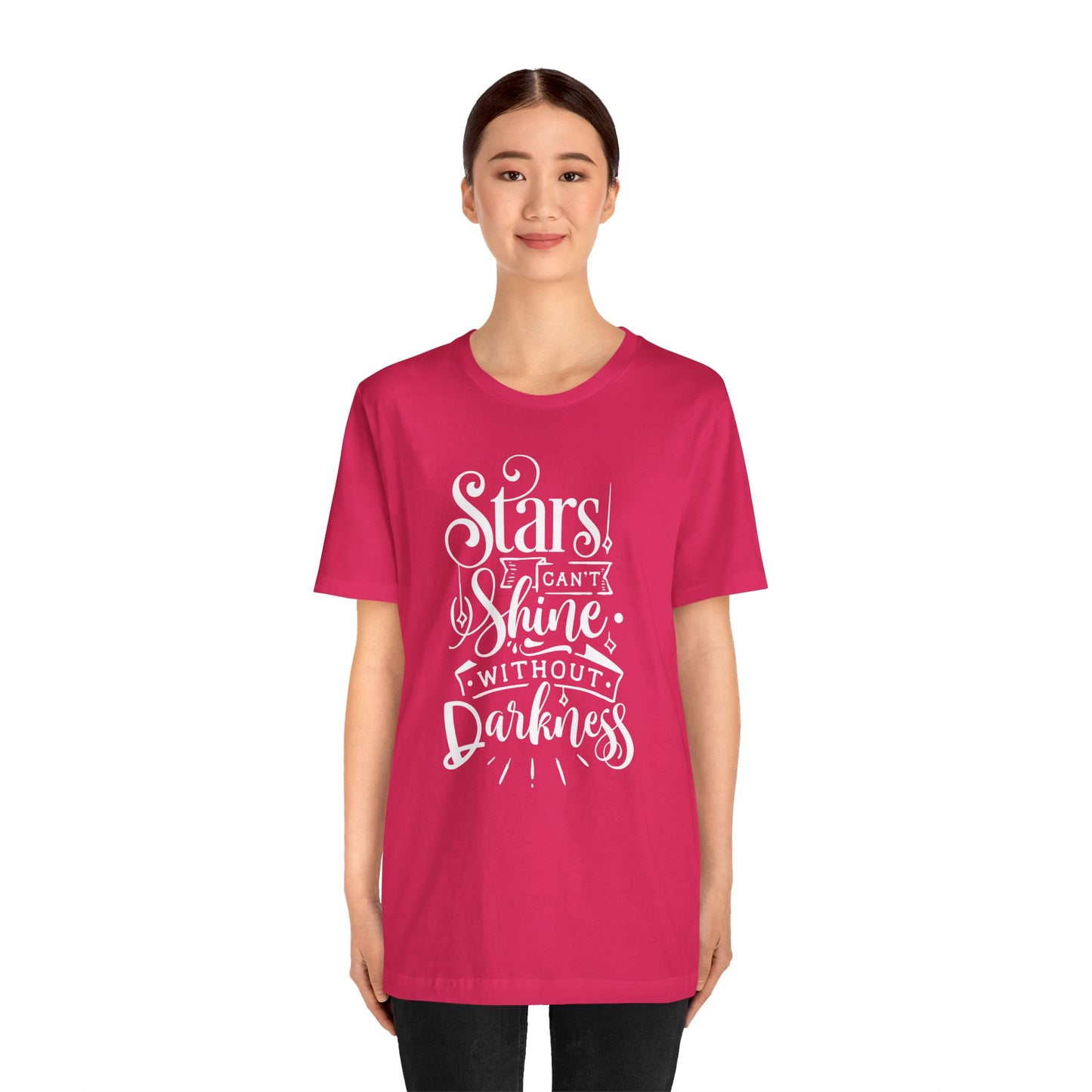 Stars Can't Shine Without Darkness Unisex Jersey Short Sleeve Tee