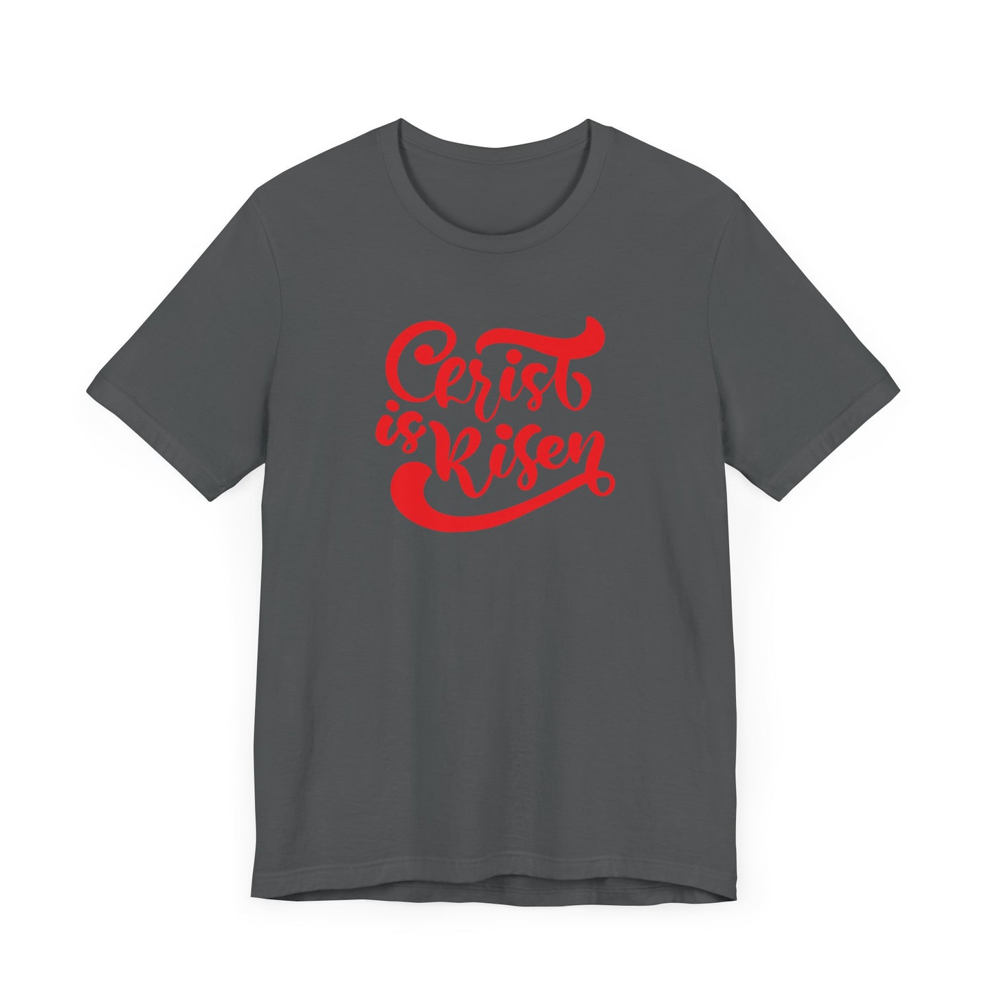Christ is Risen Red Print Unisex Jersey Short Sleeve Tee
