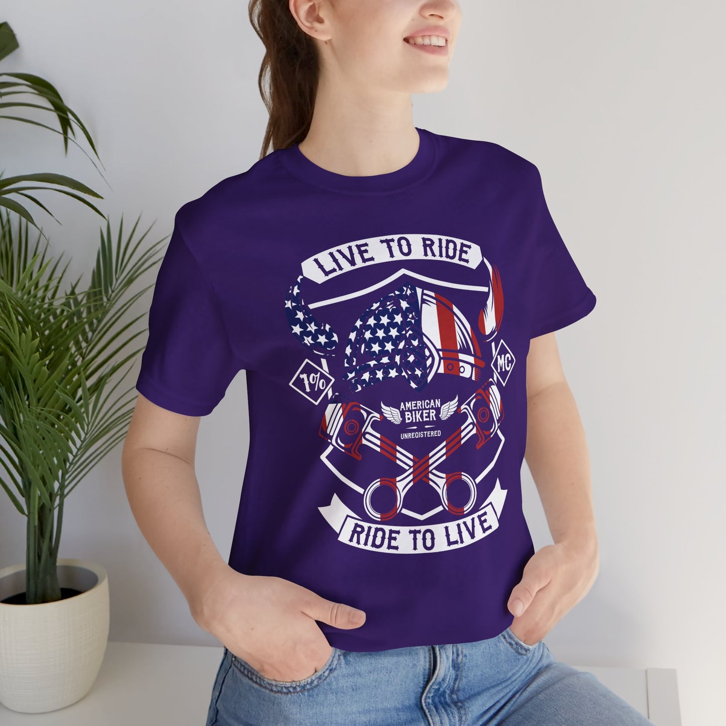 Live To Ride Ride To Live 1% MC Unisex Jersey Short Sleeve Tee