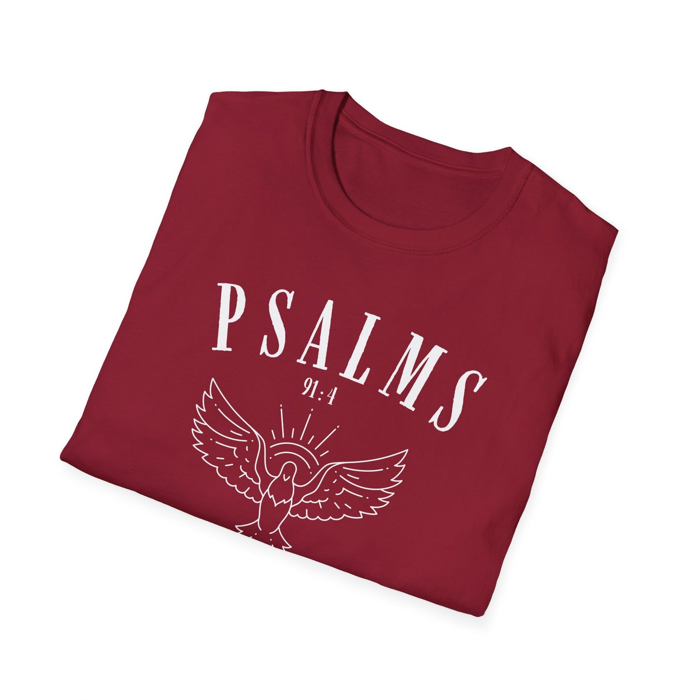 Psalms 91:4 Under His Wings You Will Find Refuge Softstyle T-Shirt