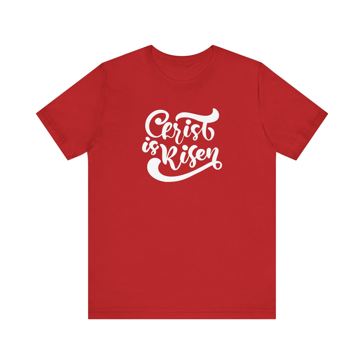 Christ is Risen White Print Unisex Jersey Short Sleeve Tee