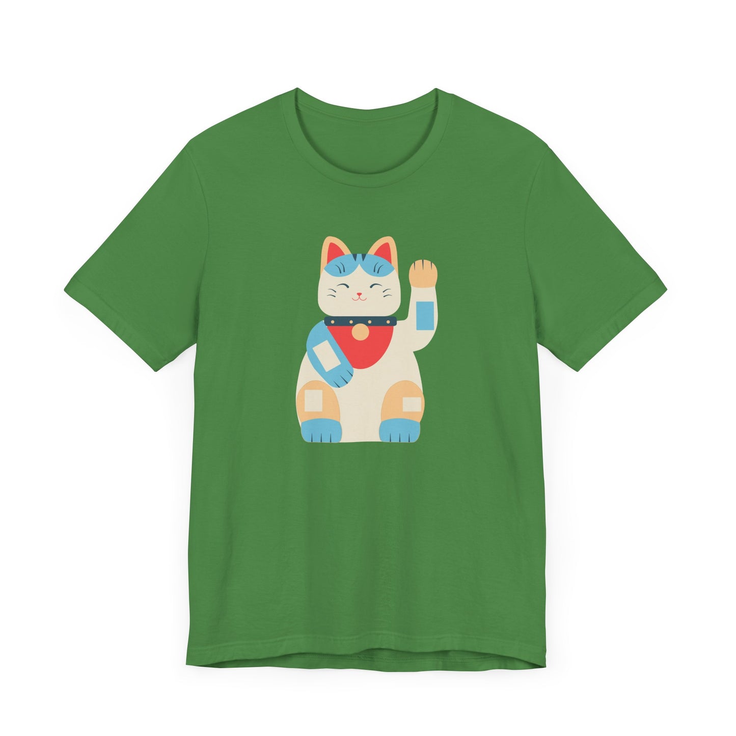 Good Vibes With Maneki-Neko Cat Unisex Jersey Short Sleeve Tee