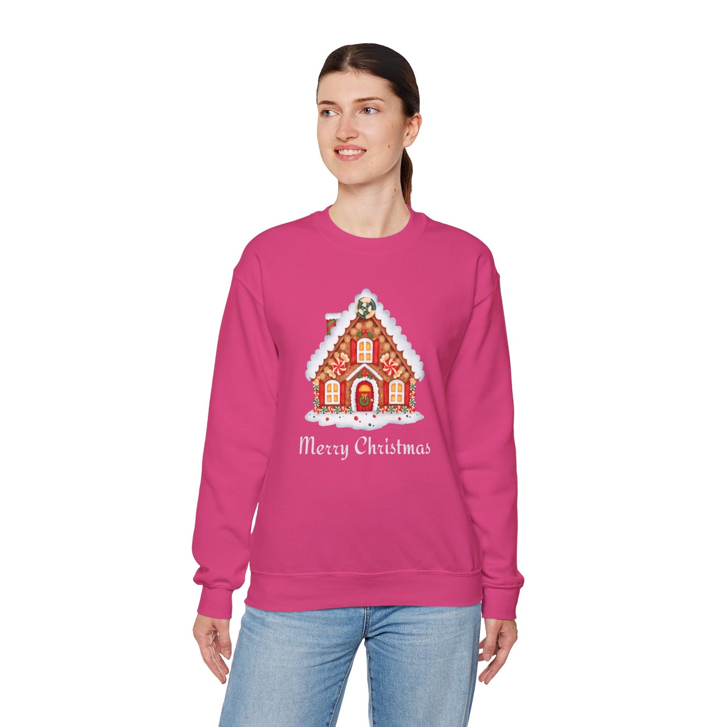 Christmas Gingerbread House ππ¬β¨ Unisex Heavy Blend Crewneck Sweatshirt
