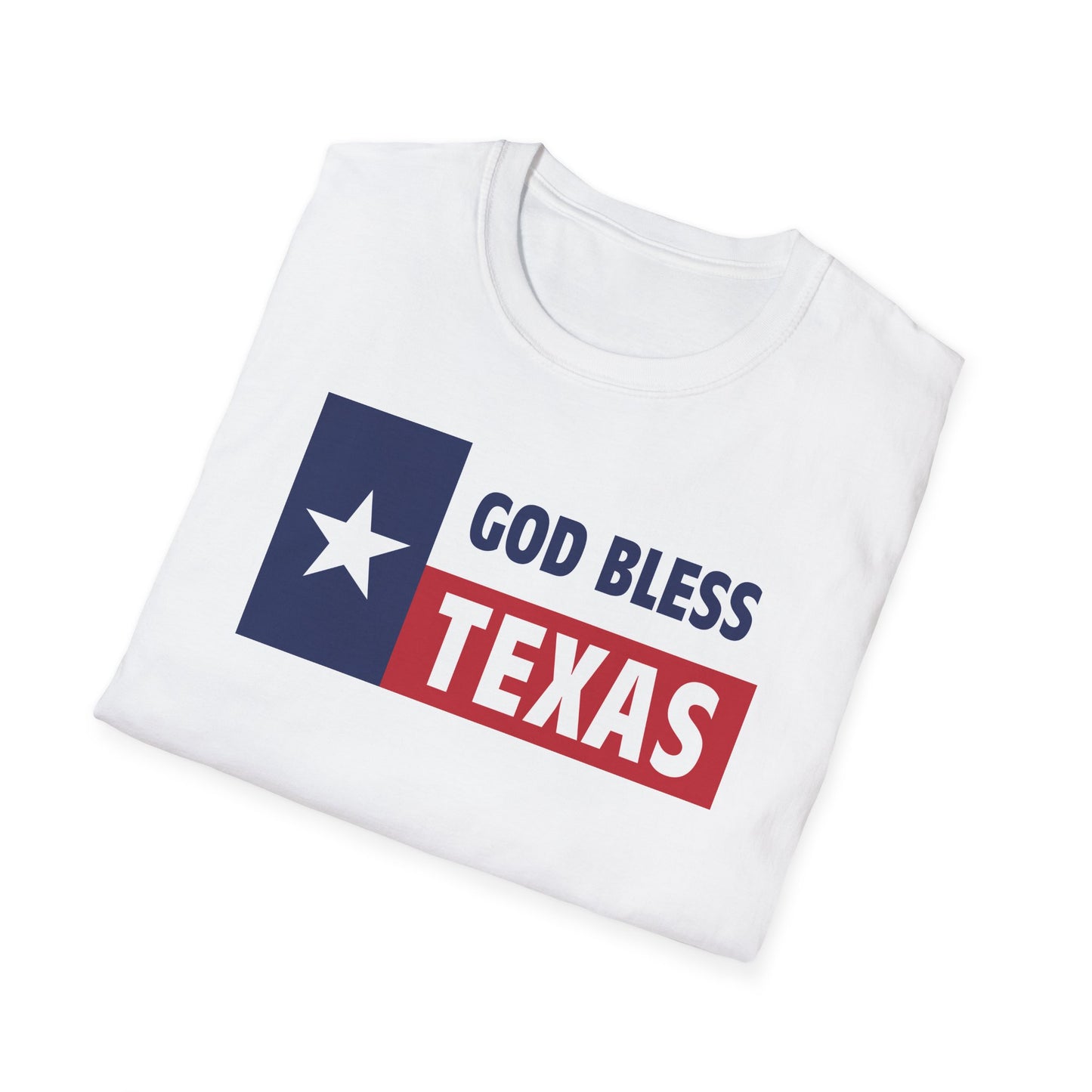 God Bless Texas Unisex Softstyle T-Shirt