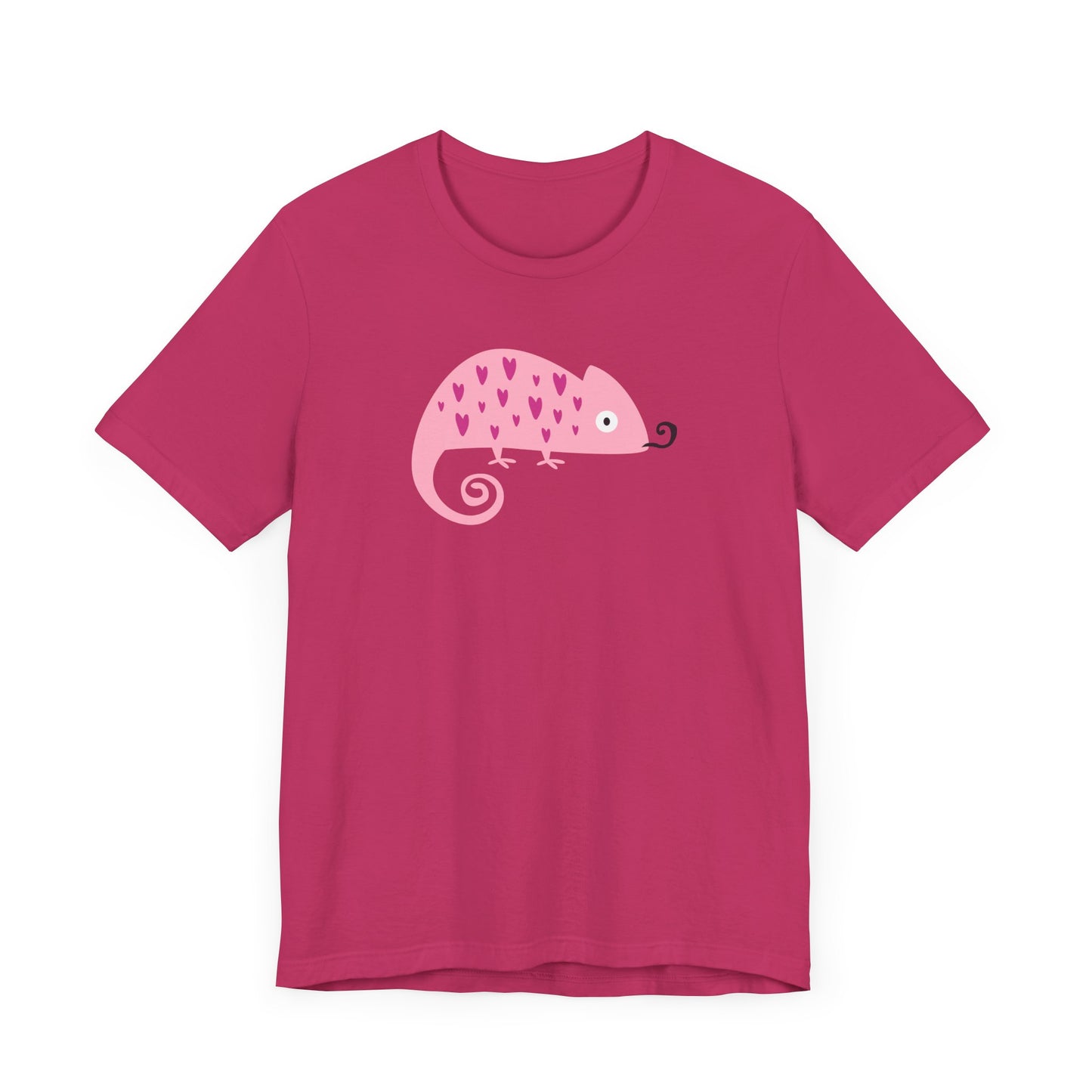 Pink Chameleon Love Heartfelt Charm Unisex Jersey Short Sleeve Tee
