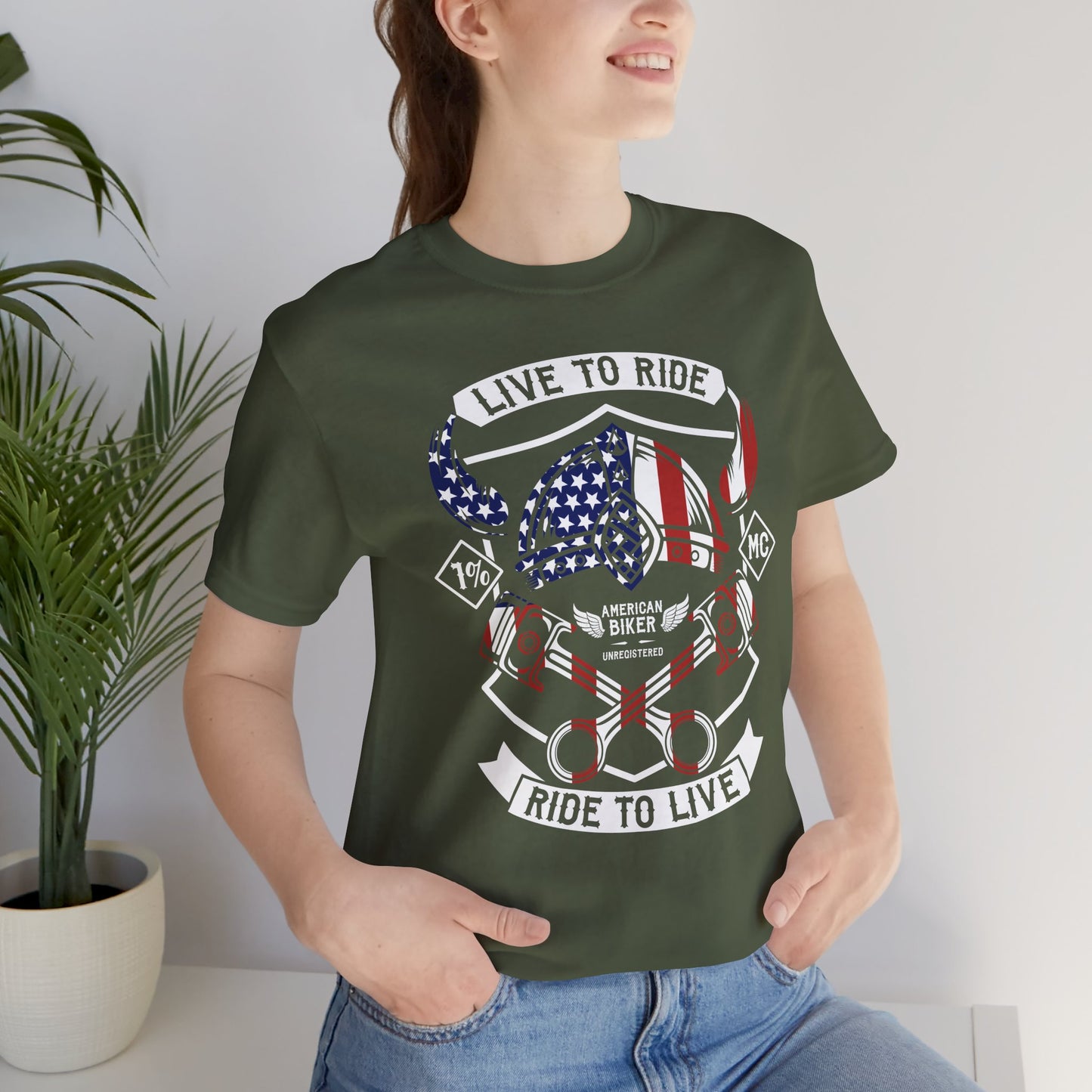 Live To Ride Ride To Live 1% MC Unisex Jersey Short Sleeve Tee