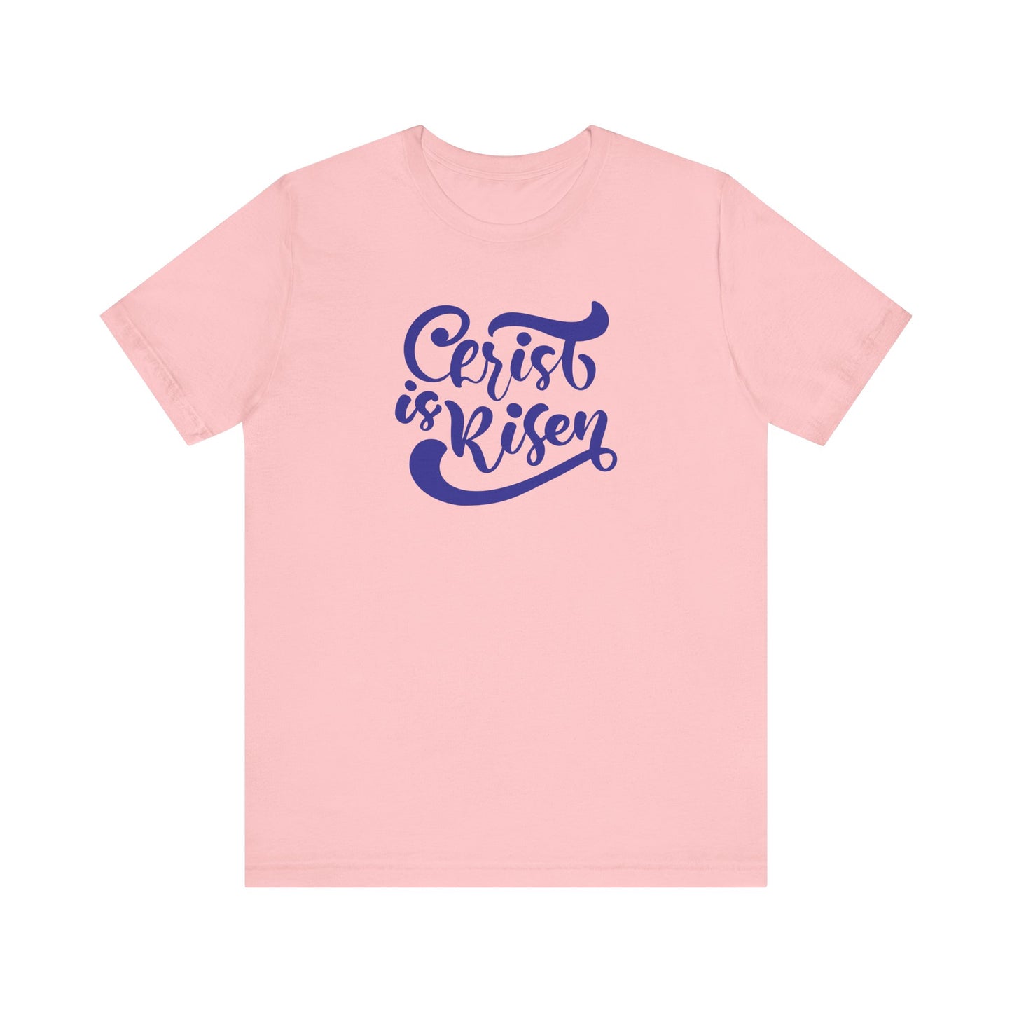 Christ is Risen Navy Print Unisex Jersey Short Sleeve Tee
