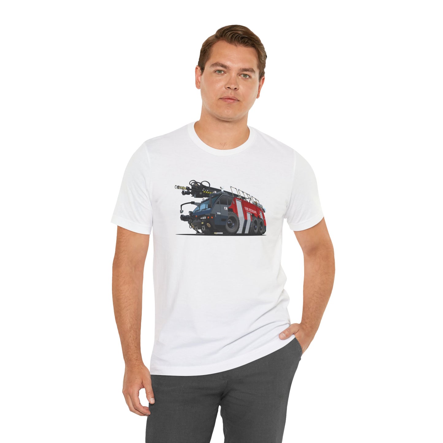 Airport Fire Rescue Tanker Men's Jersey Short Sleeve Tee