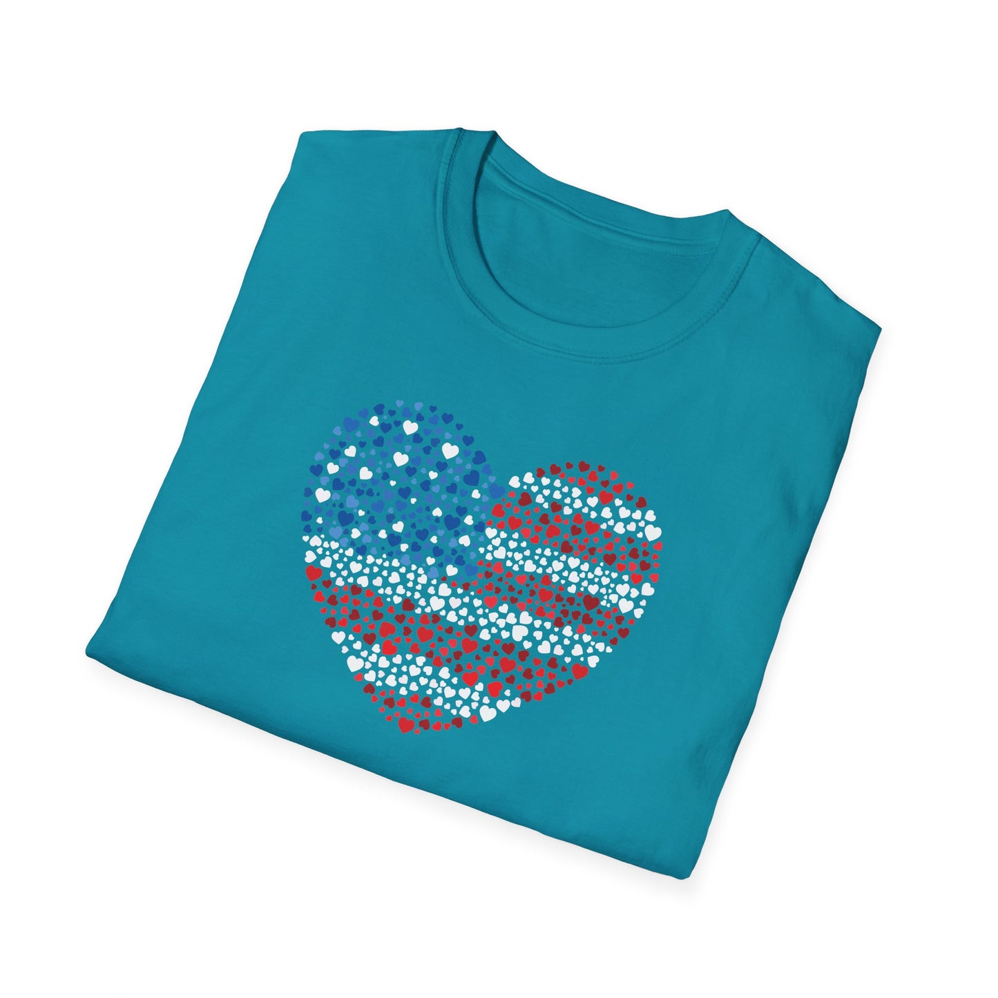 Patriotic Heartbeat Unisex Softstyle T-Shirt