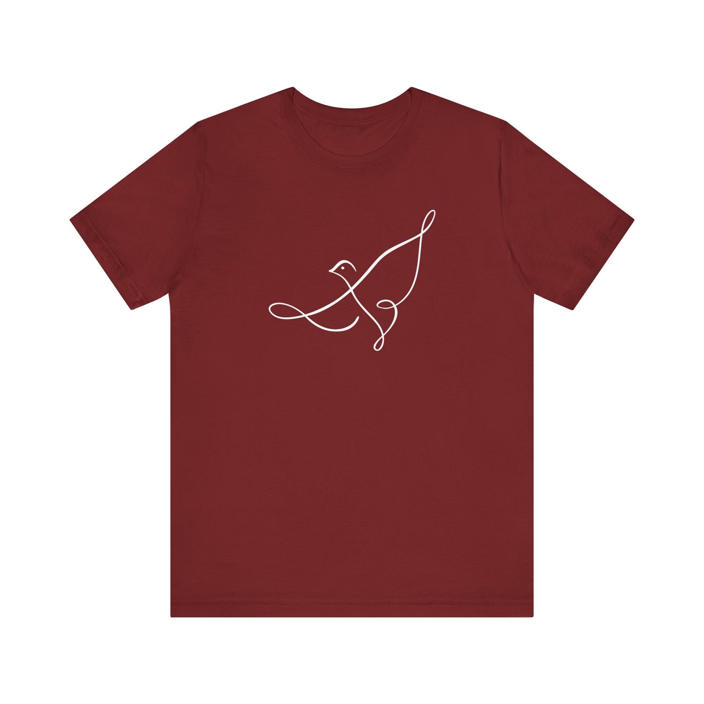 Unisex Jersey Short Sleeve Tee Christian Dove White Print