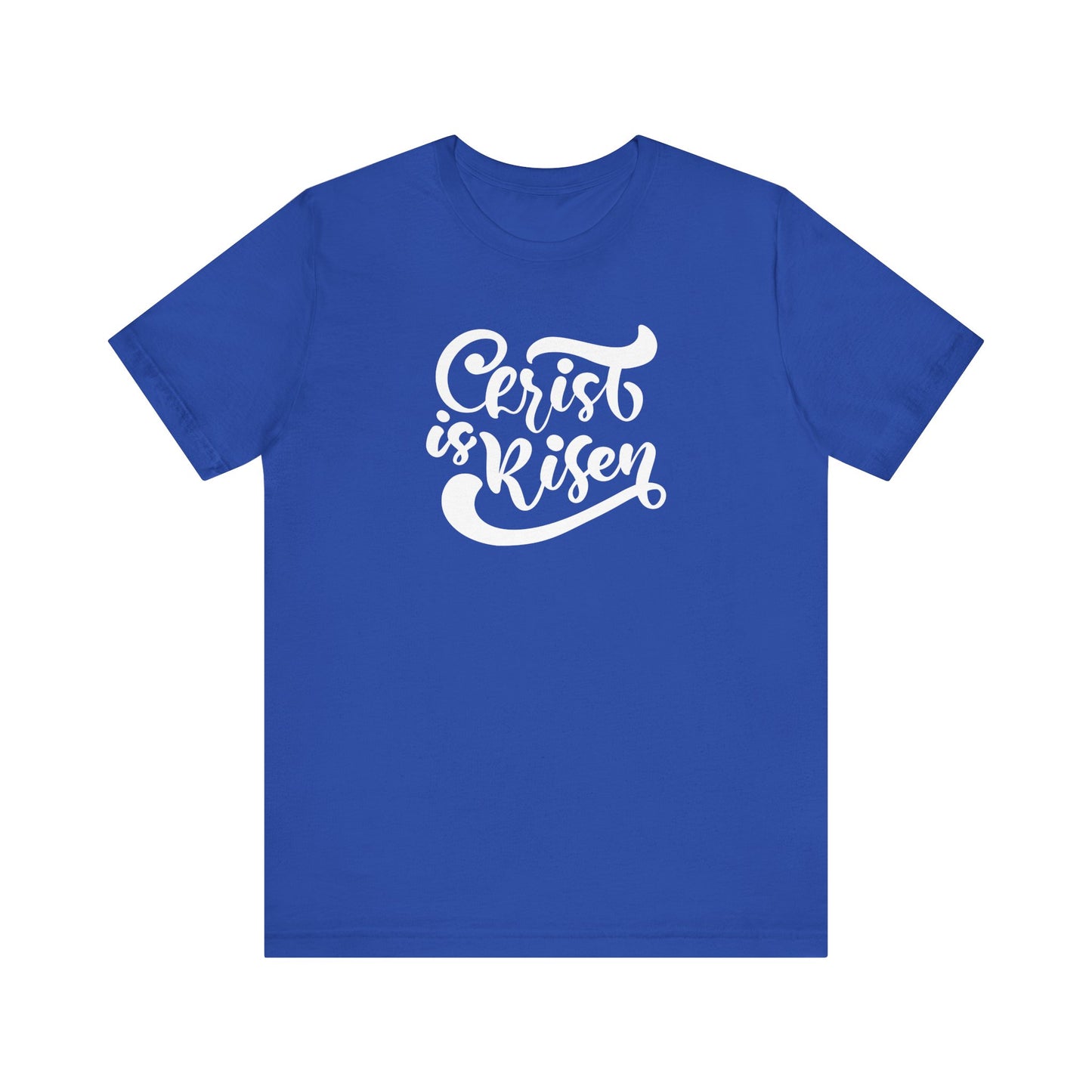 Christ is Risen White Print Unisex Jersey Short Sleeve Tee