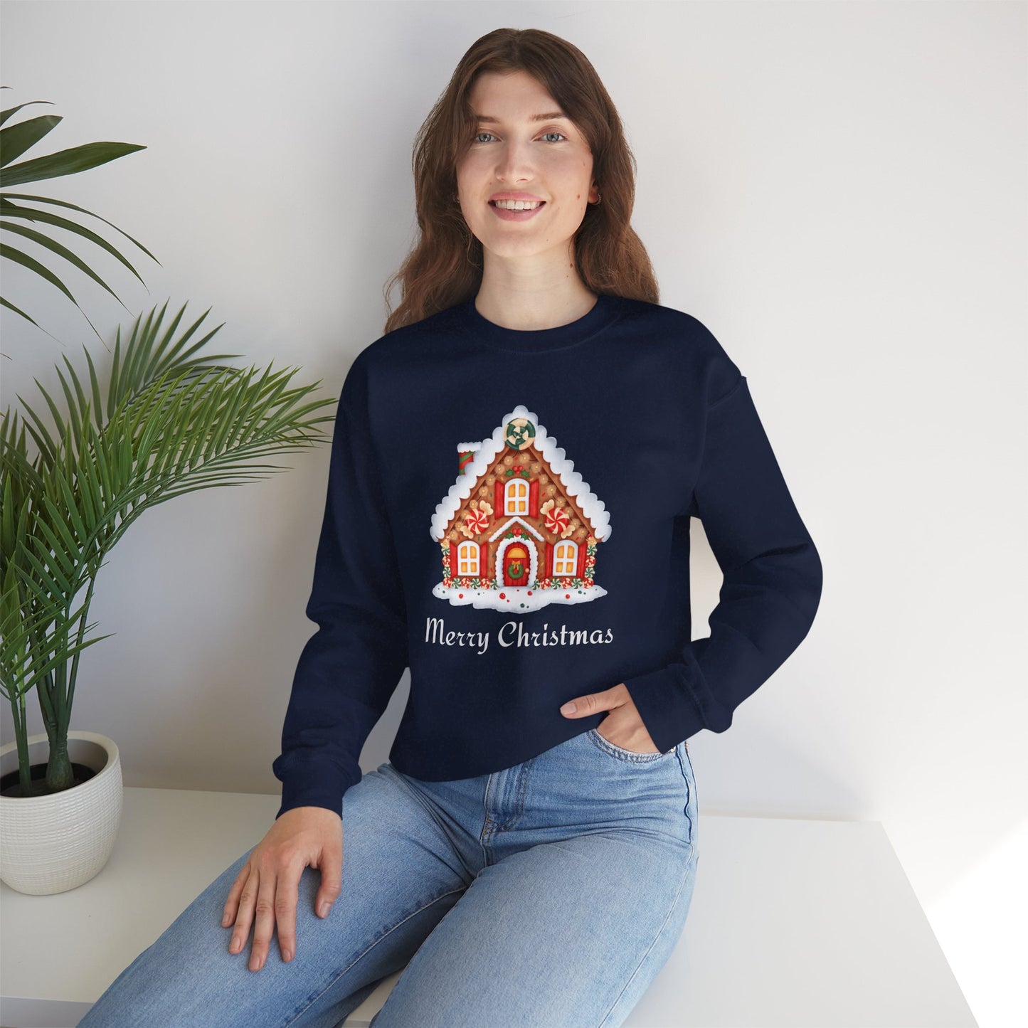 Christmas Gingerbread House ππ¬β¨ Unisex Heavy Blend Crewneck Sweatshirt