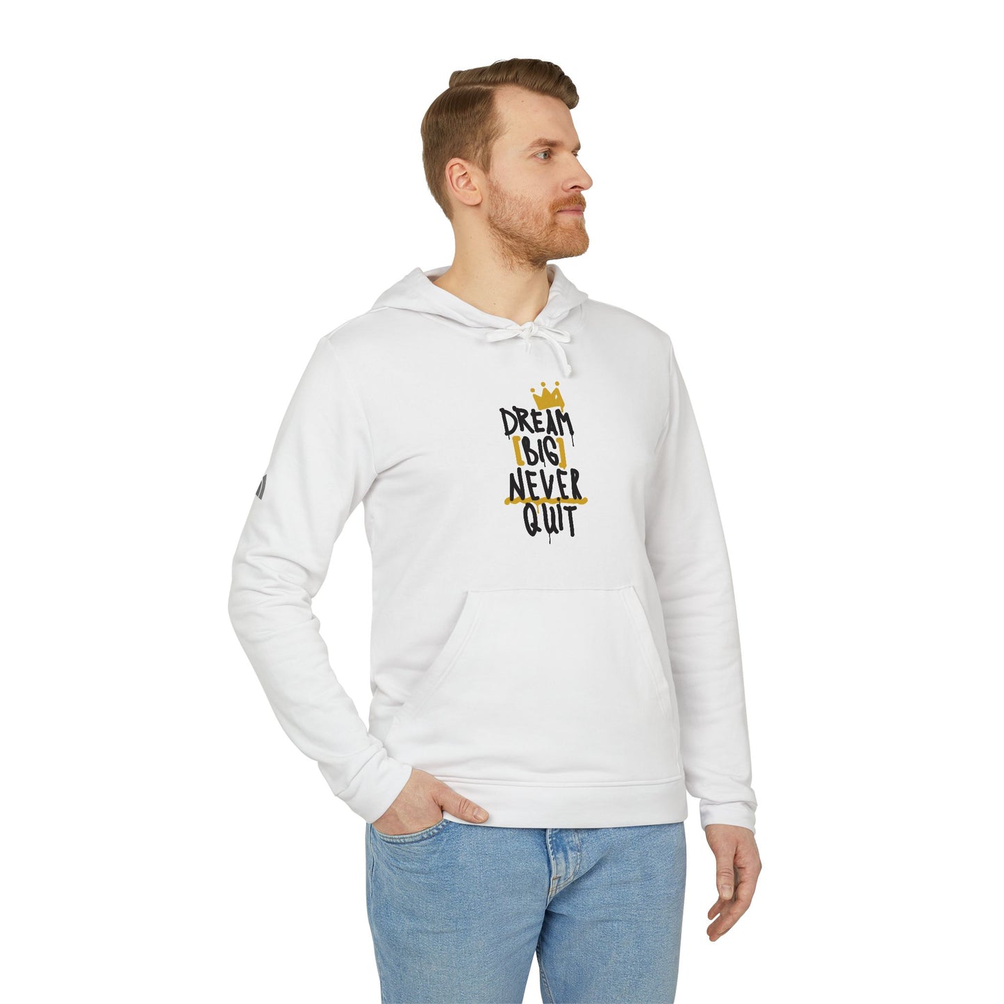 Dream Big Never Quit Adidas Unisex Cozy Fleece Hoodie